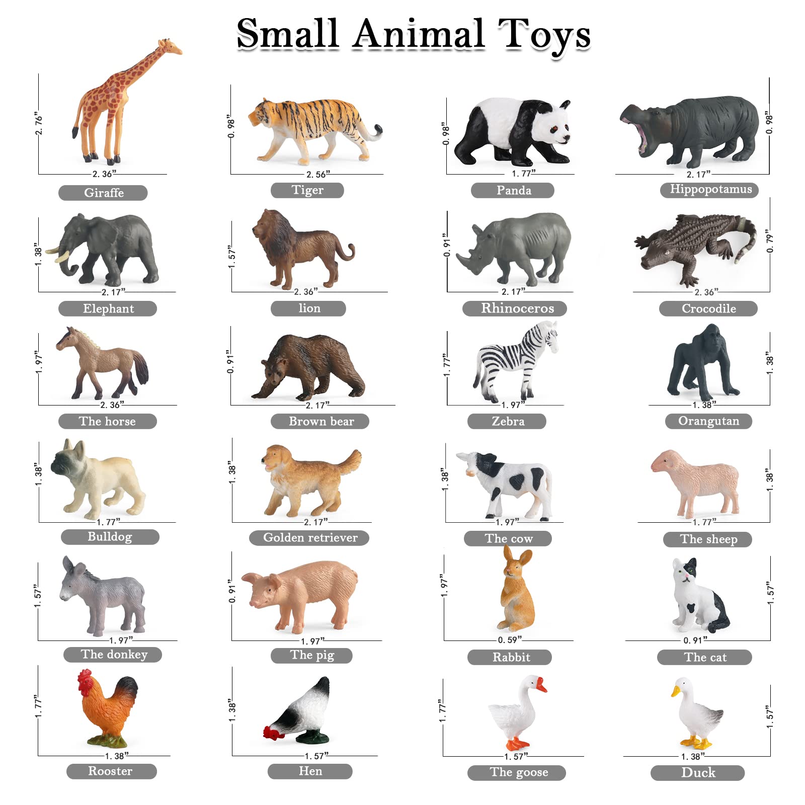 Foto 4 pulgar | Juego De Juguetes Para Animales Rcomg, 24 Unidades, Granja Y Bosque Para Niños Pequeños - Venta Internacional.