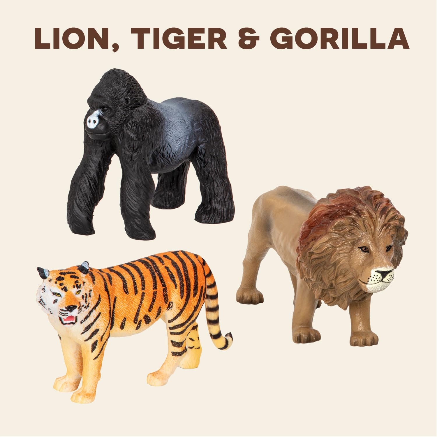 Foto 4 pulgar | Figuras de Animales Terra De Battat Lion Tiger Gorilla - Venta Internacional