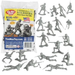 Foto 1 | Toy Soldiers Timmee Plastic Army Men, Gris, 48 Piezas, Fabricado En Ee. Uu. - Venta Internacional.
