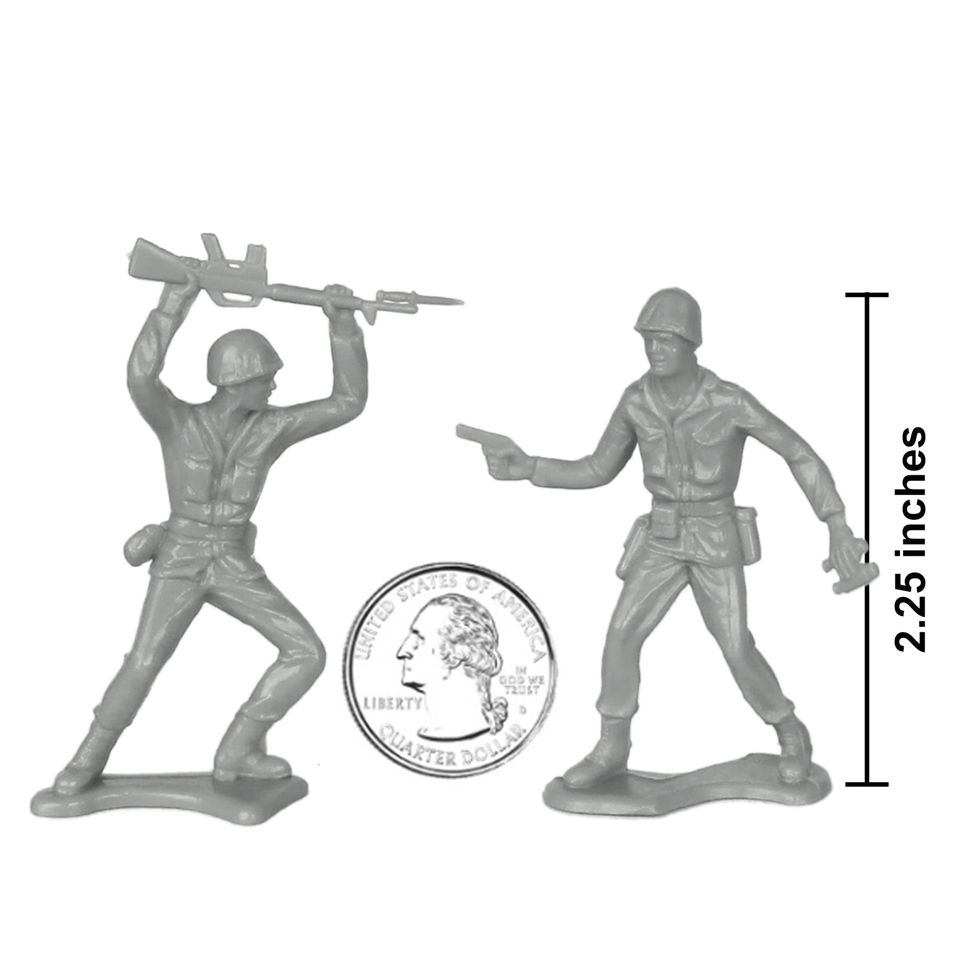 Foto 3 pulgar | Toy Soldiers Timmee Plastic Army Men, Gris, 48 Piezas, Fabricado En Ee. Uu. - Venta Internacional.
