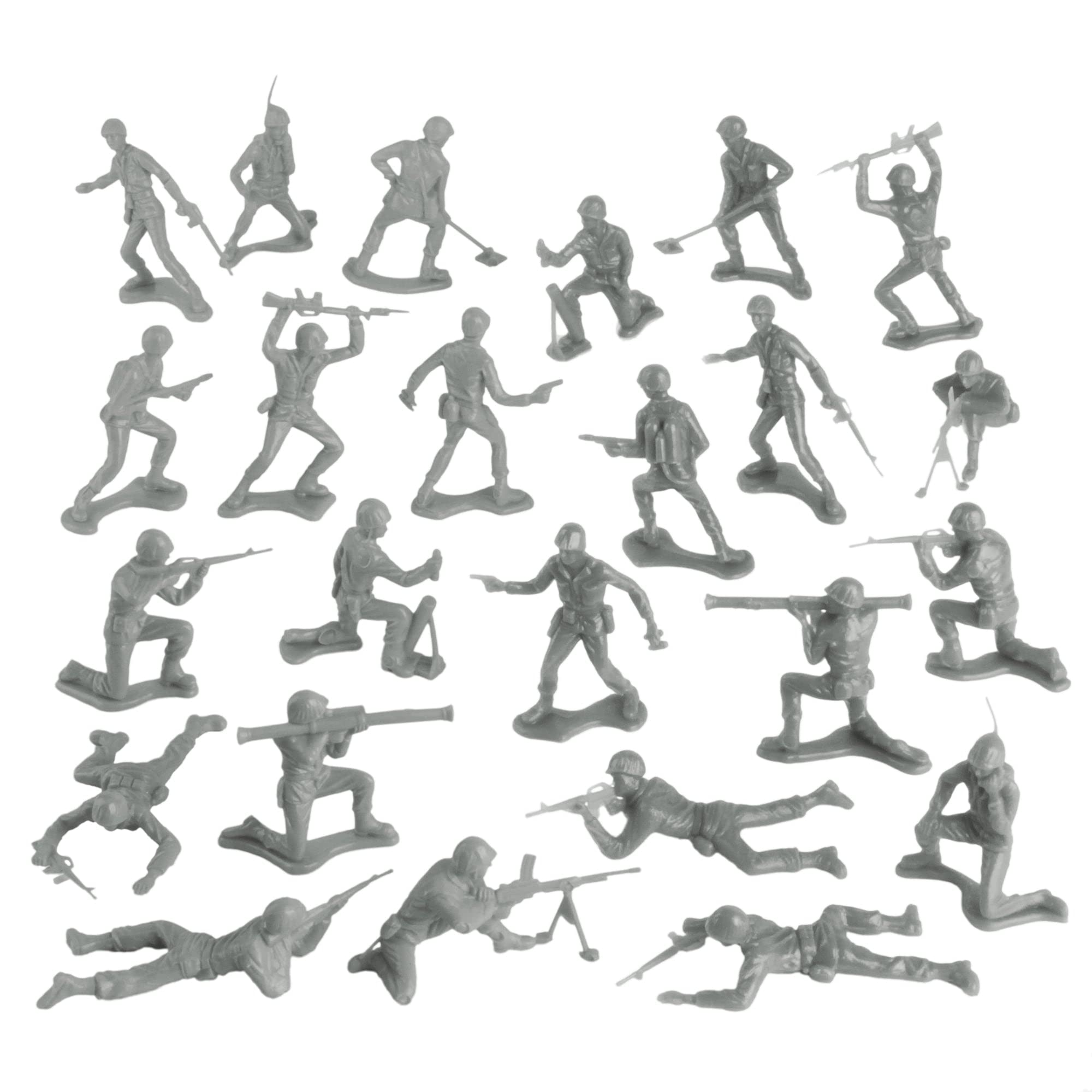 Foto 5 pulgar | Toy Soldiers Timmee Plastic Army Men, Gris, 48 Piezas, Fabricado En Ee. Uu. - Venta Internacional.