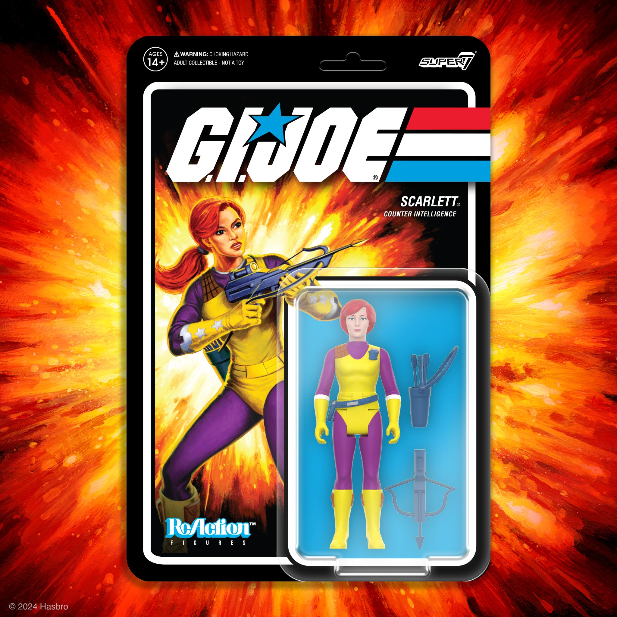 Foto 7 pulgar | Figura De Acción Super7 G.i. Joe Reaction Scarlett Dic Purple - Venta Internacional.