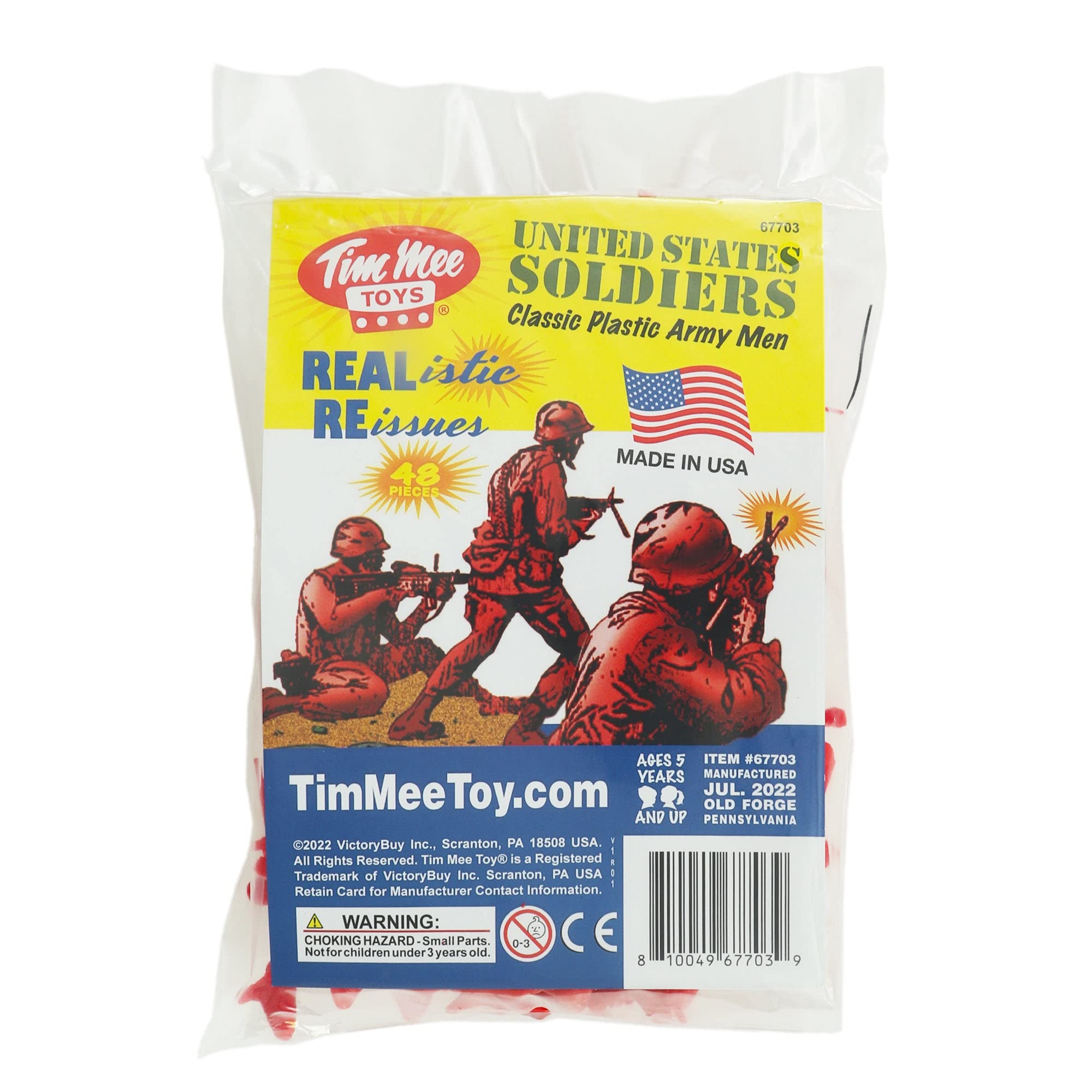 Foto 5 | Toy Soldiers Timmee Plastic Army Men, Rojo, 48 Piezas, Fabricado En Ee. Uu. - Venta Internacional.