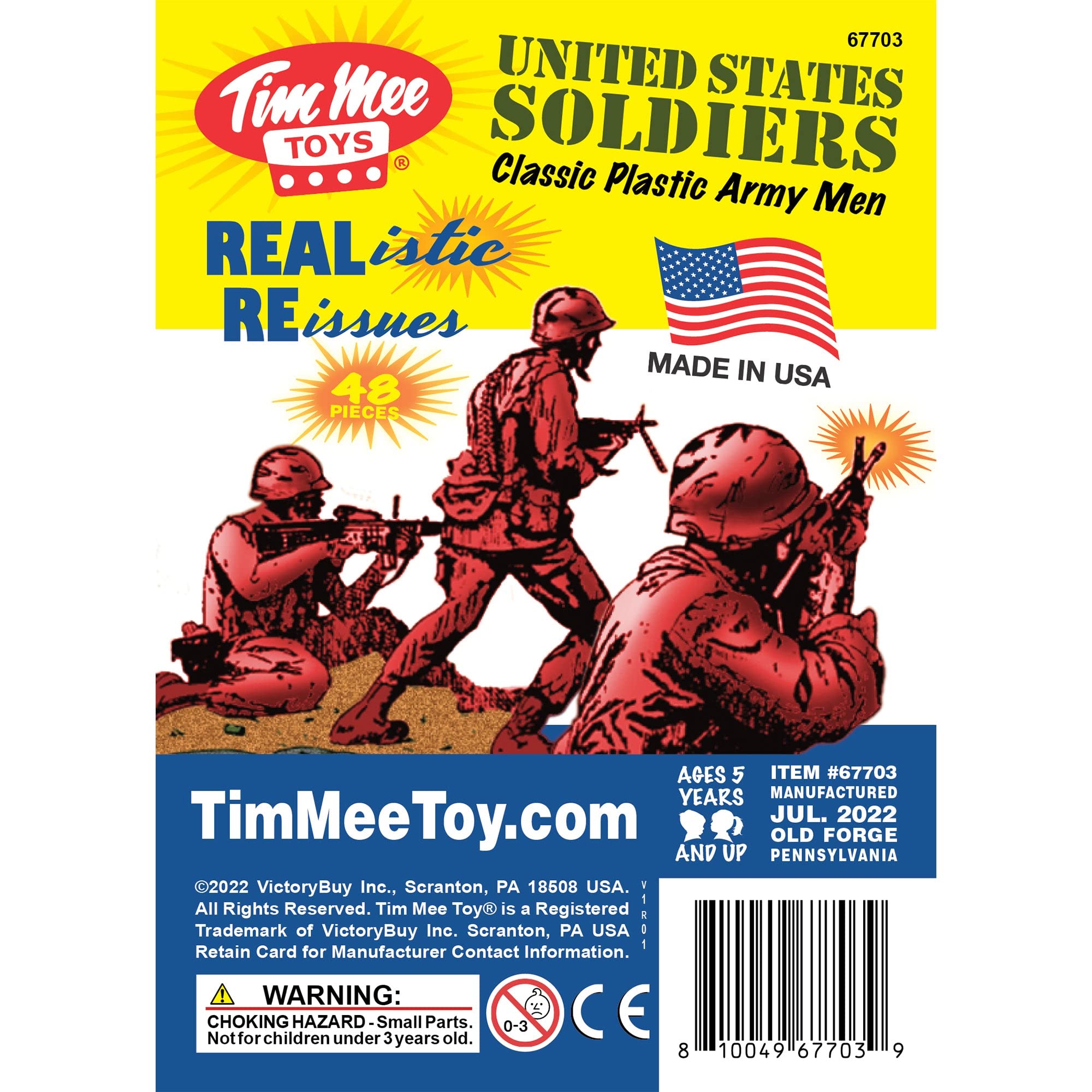 Foto 6 | Toy Soldiers Timmee Plastic Army Men, Rojo, 48 Piezas, Fabricado En Ee. Uu. - Venta Internacional.