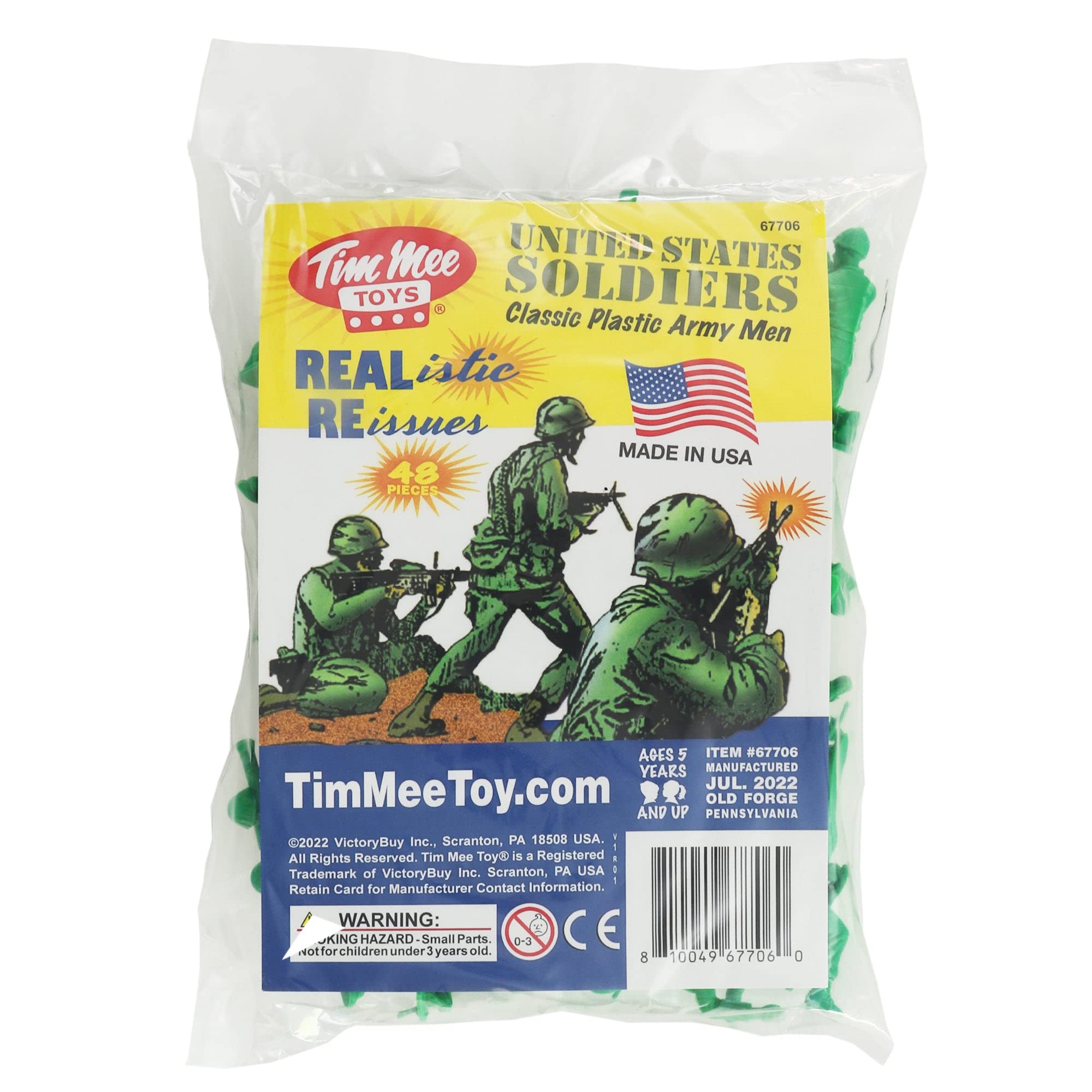Foto 6 pulgar | Toy Soldiers Timmee Plastic Army Men Green 48 Piezas Fabricado En Ee. Uu. - Venta Internacional.