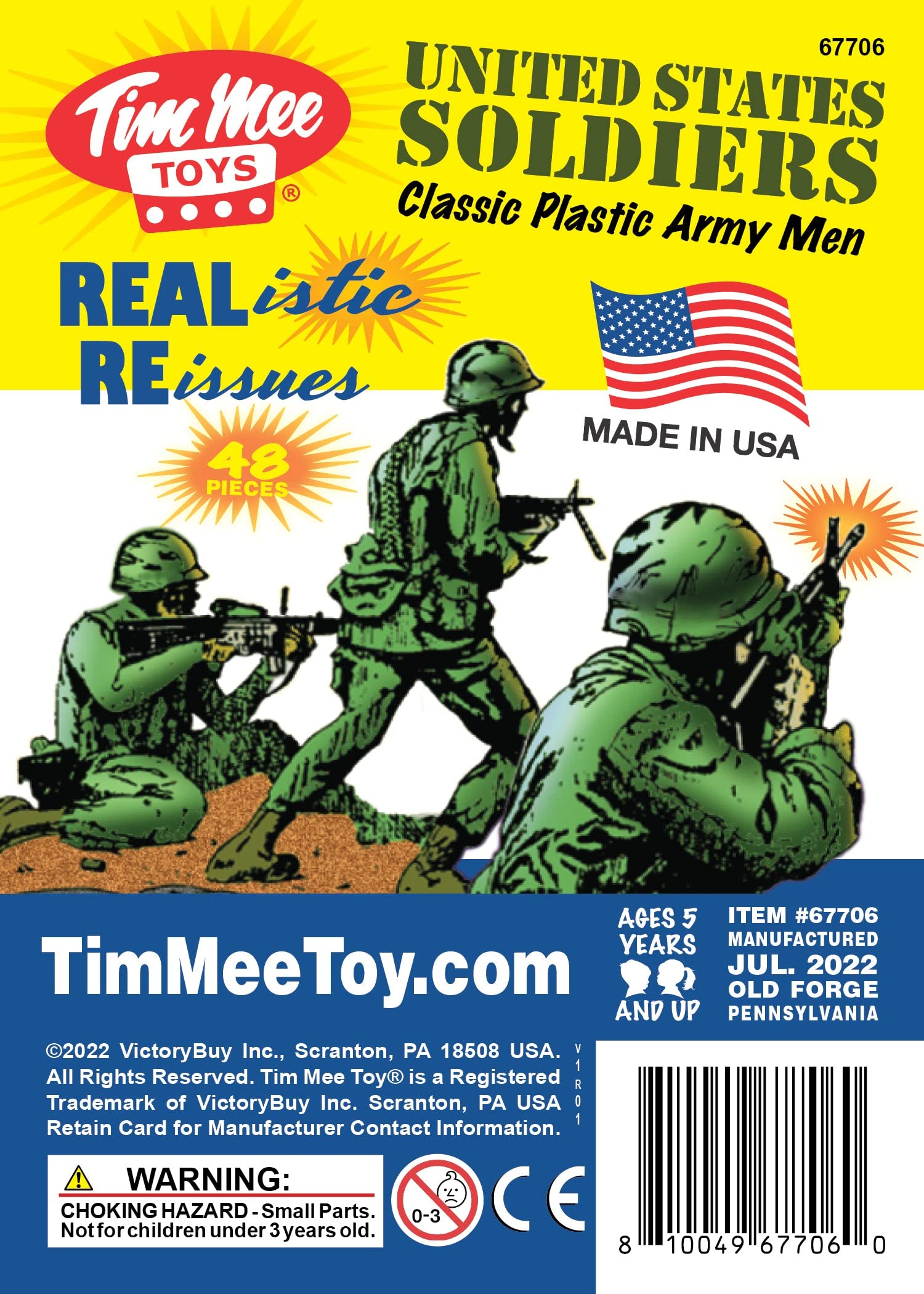 Foto 7 pulgar | Toy Soldiers Timmee Plastic Army Men Green 48 Piezas Fabricado En Ee. Uu. - Venta Internacional.