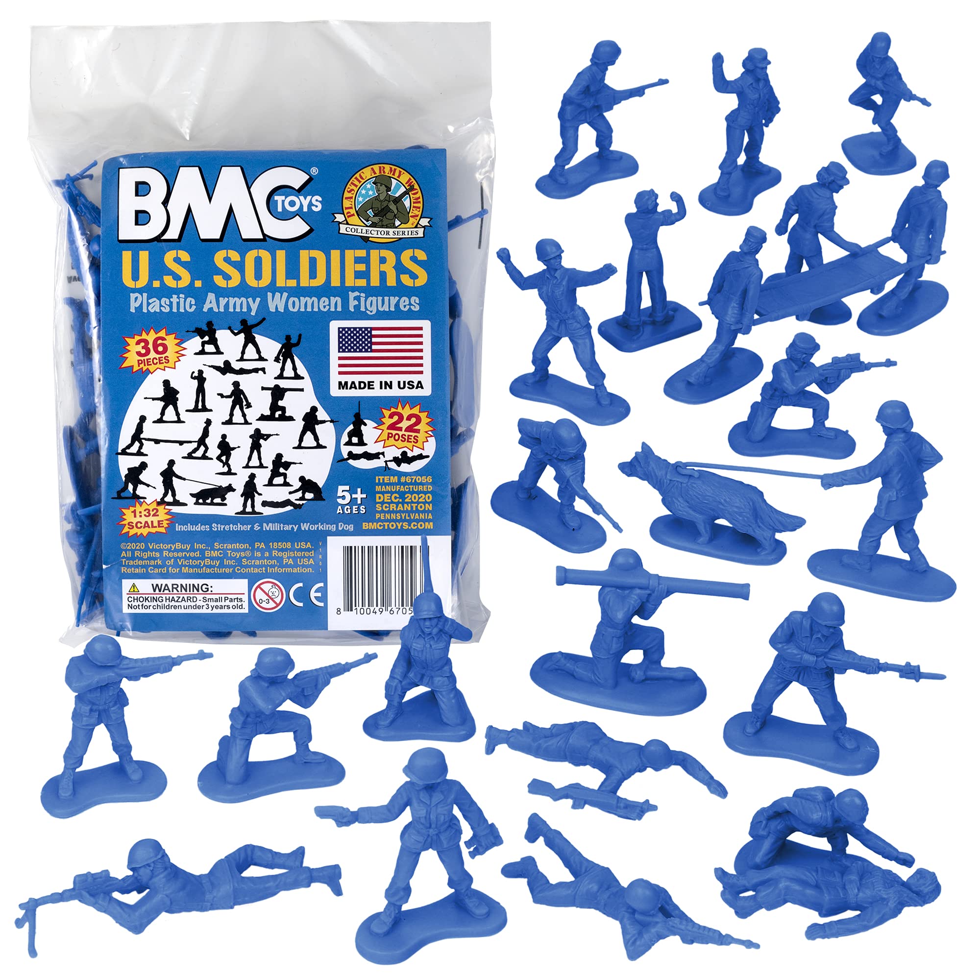 Foto 2 pulgar | Figuras De Soldado Azules De Plastic Army Bmc Para Mujer, 36 Unidades - Venta Internacional.