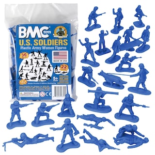Foto 1 | Figuras De Soldado Azules De Plastic Army Bmc Para Mujer, 36 Unidades - Venta Internacional.