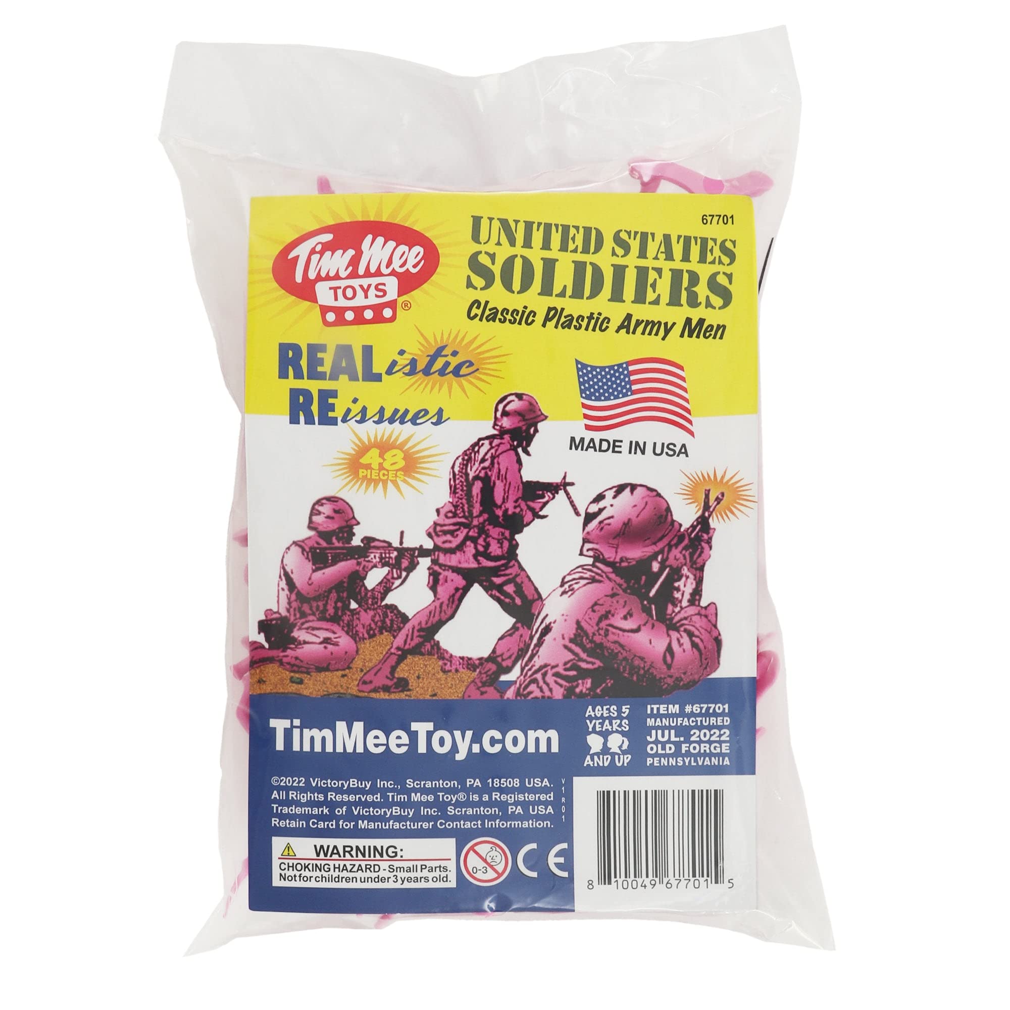 Foto 6 pulgar | Toy Soldiers Timmee Plastic Army Men, Rosa, 48 Piezas, Fabricado En Ee. Uu. - Venta Internacional.