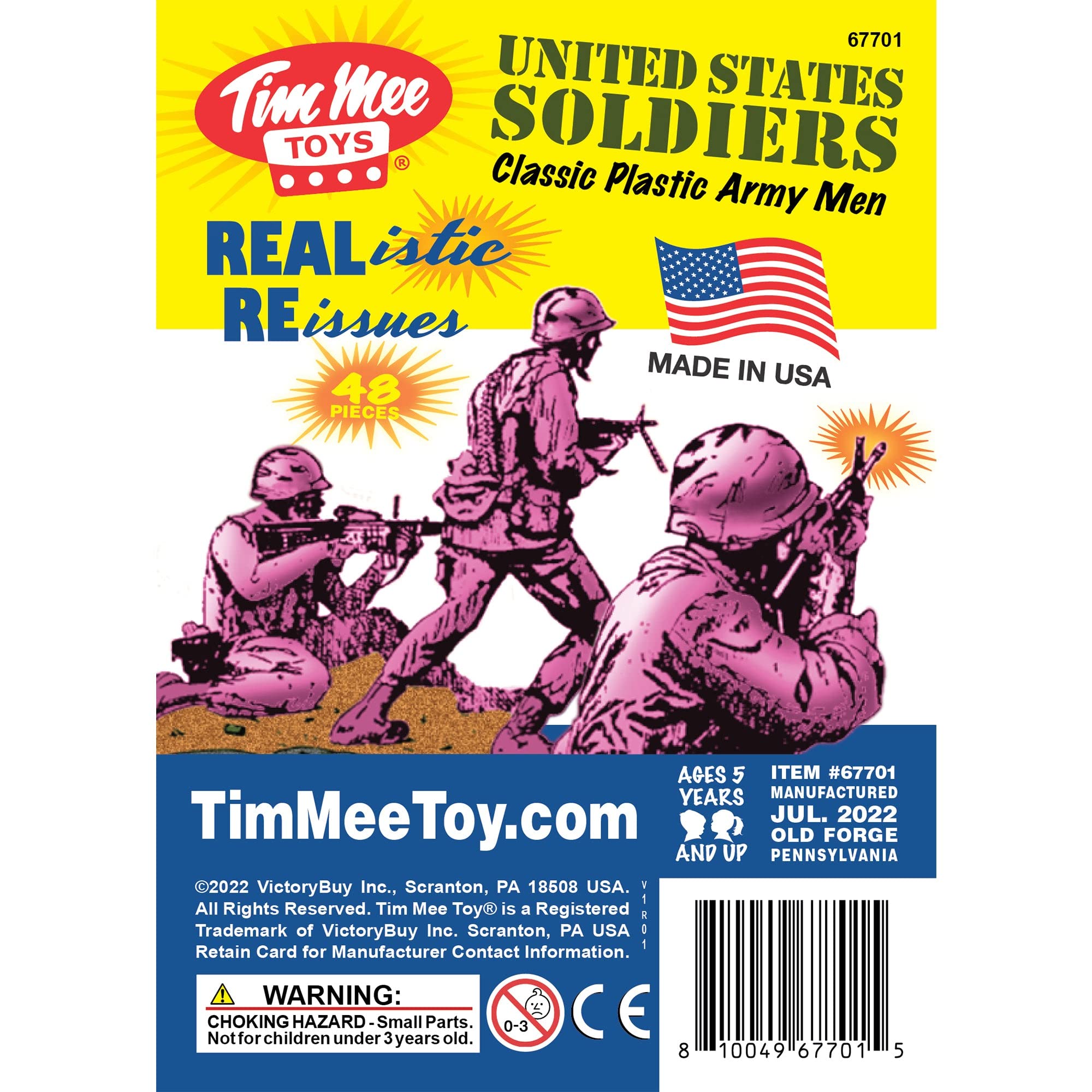 Foto 6 | Toy Soldiers Timmee Plastic Army Men, Rosa, 48 Piezas, Fabricado En Ee. Uu. - Venta Internacional.