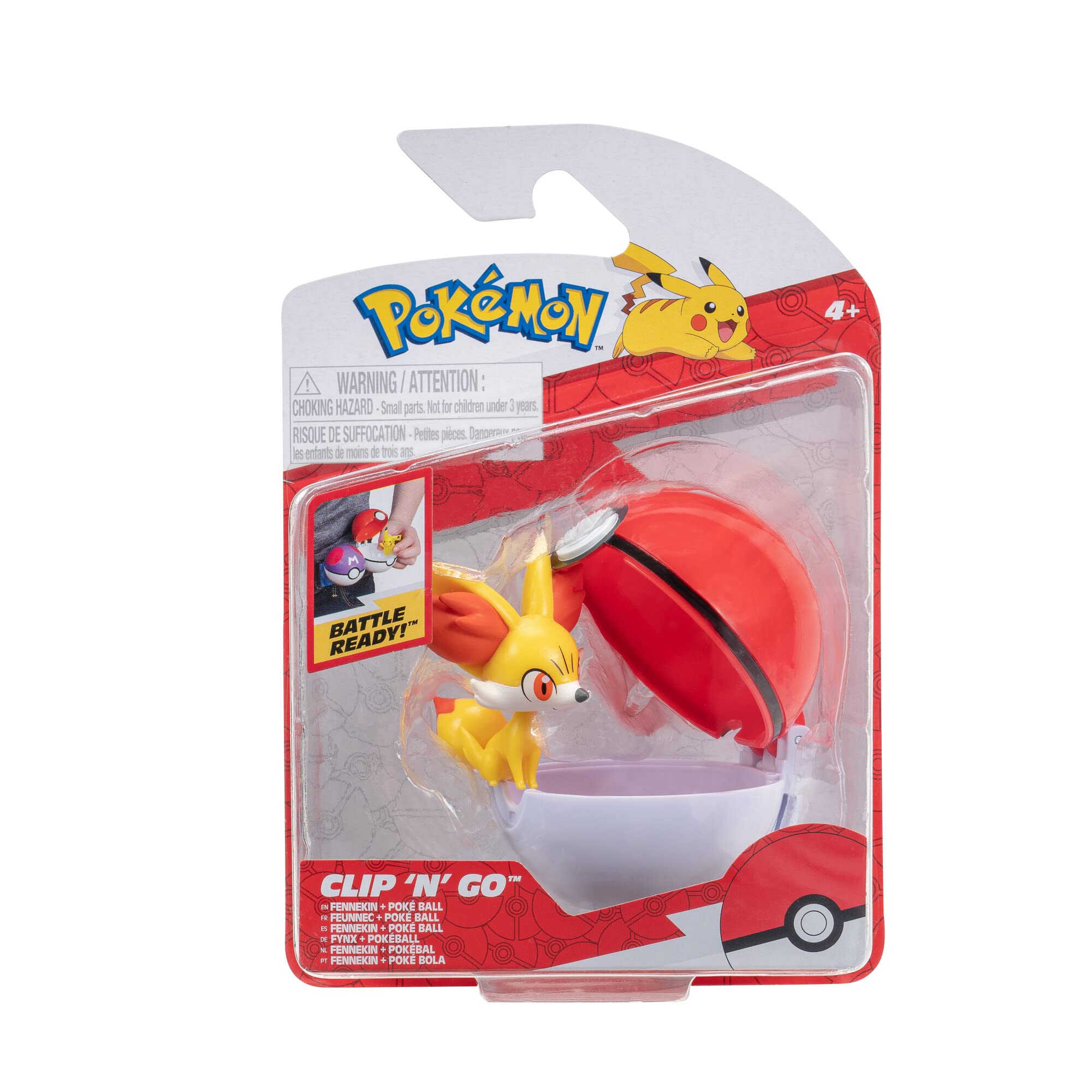 Foto 2 pulgar | Pokémon Clip 'n'go de Juguete Poké Balls Fynx y Pokéball de 5 cm - Venta Internacional
