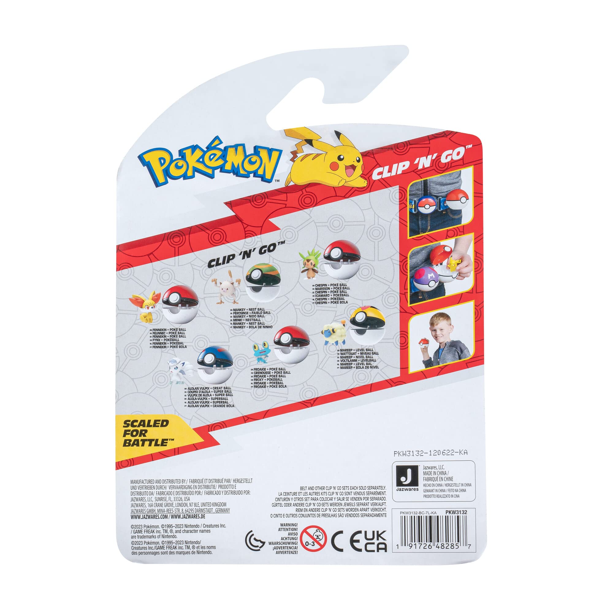 Foto 6 pulgar | Pokémon Clip 'n'go de Juguete Poké Balls Fynx y Pokéball de 5 cm - Venta Internacional