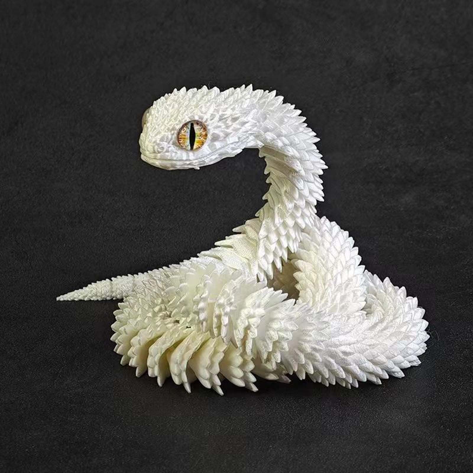 Foto 4 pulgar | Mascota Blanca, Flexible Y Articulada, Impresa En 3d, De Toy Fidget Snake - Venta Internacional.
