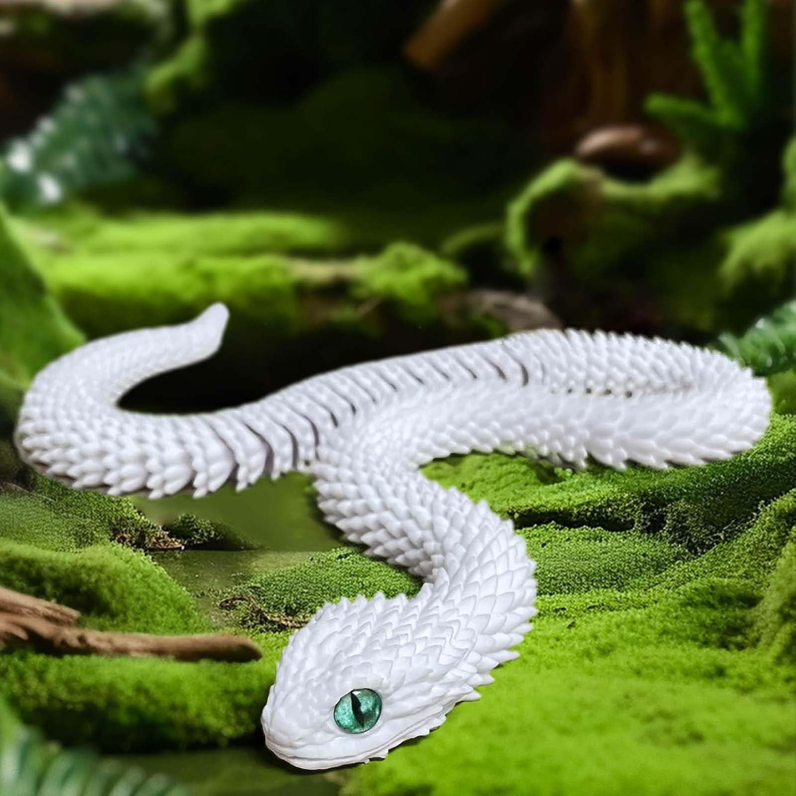 Foto 6 pulgar | Mascota Blanca, Flexible Y Articulada, Impresa En 3d, De Toy Fidget Snake - Venta Internacional.