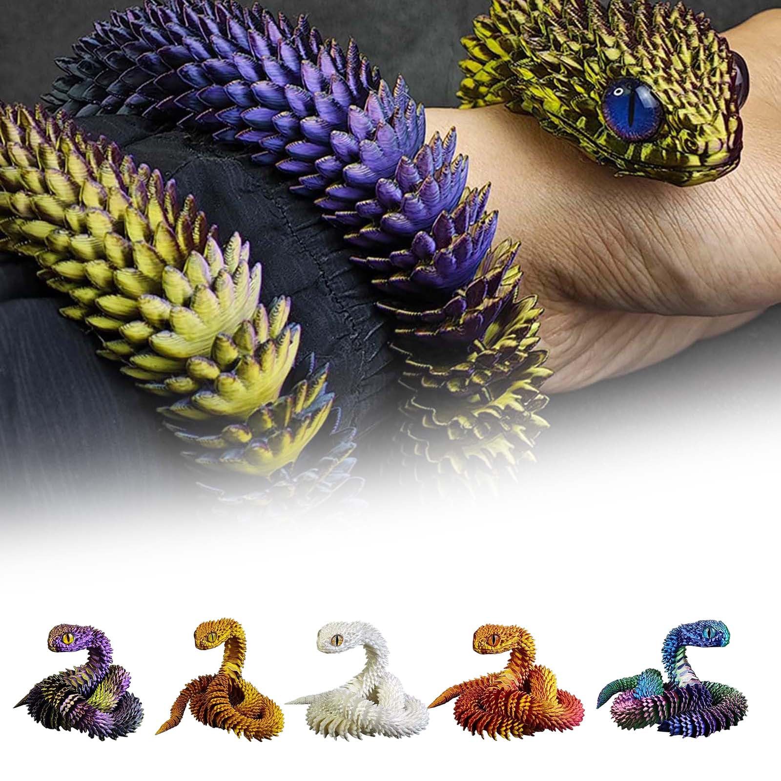 Foto 8 pulgar | Mascota Blanca, Flexible Y Articulada, Impresa En 3d, De Toy Fidget Snake - Venta Internacional.