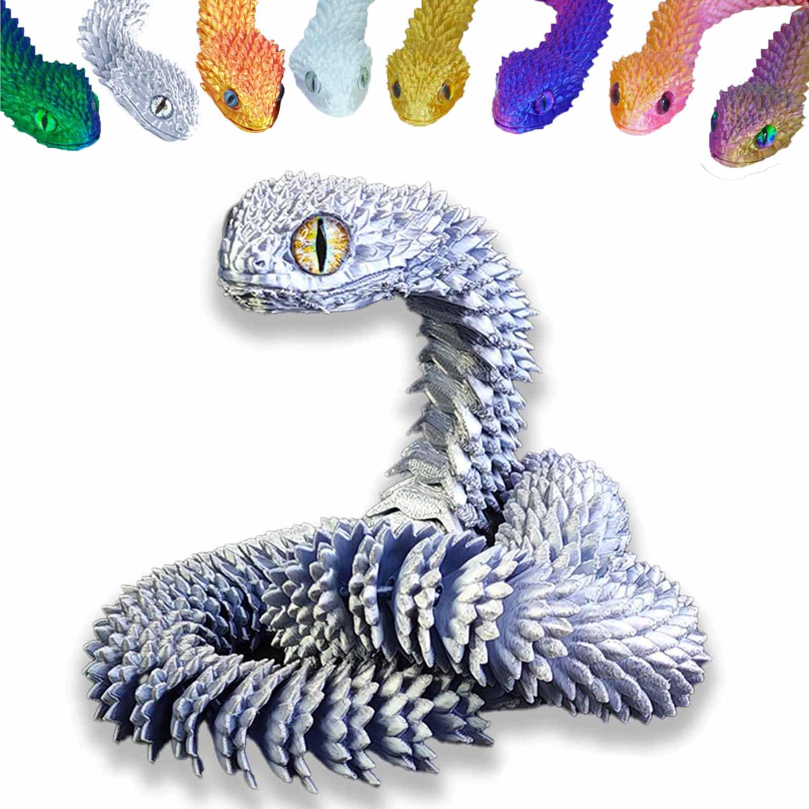 Foto 2 pulgar | Juguete Impreso En 3d Con Forma De Serpiente Articulada, Junta Flexible, De Resina, 60 Cm - Venta Internacional.