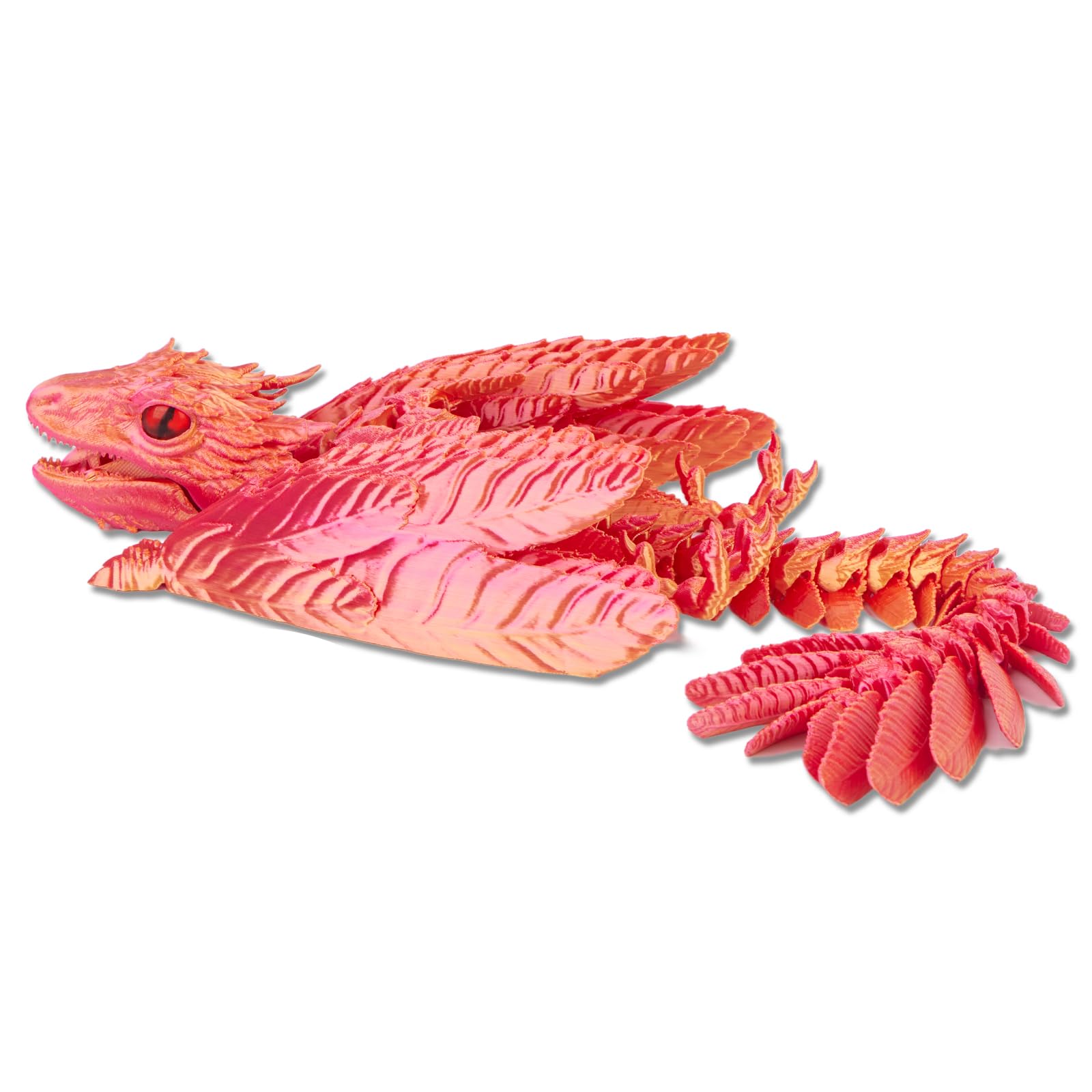 Foto 2 pulgar | Adorno De Escritorio Con Plumas De Dragón Wyvern Impreso En 3d, 34 Cm - Venta Internacional.