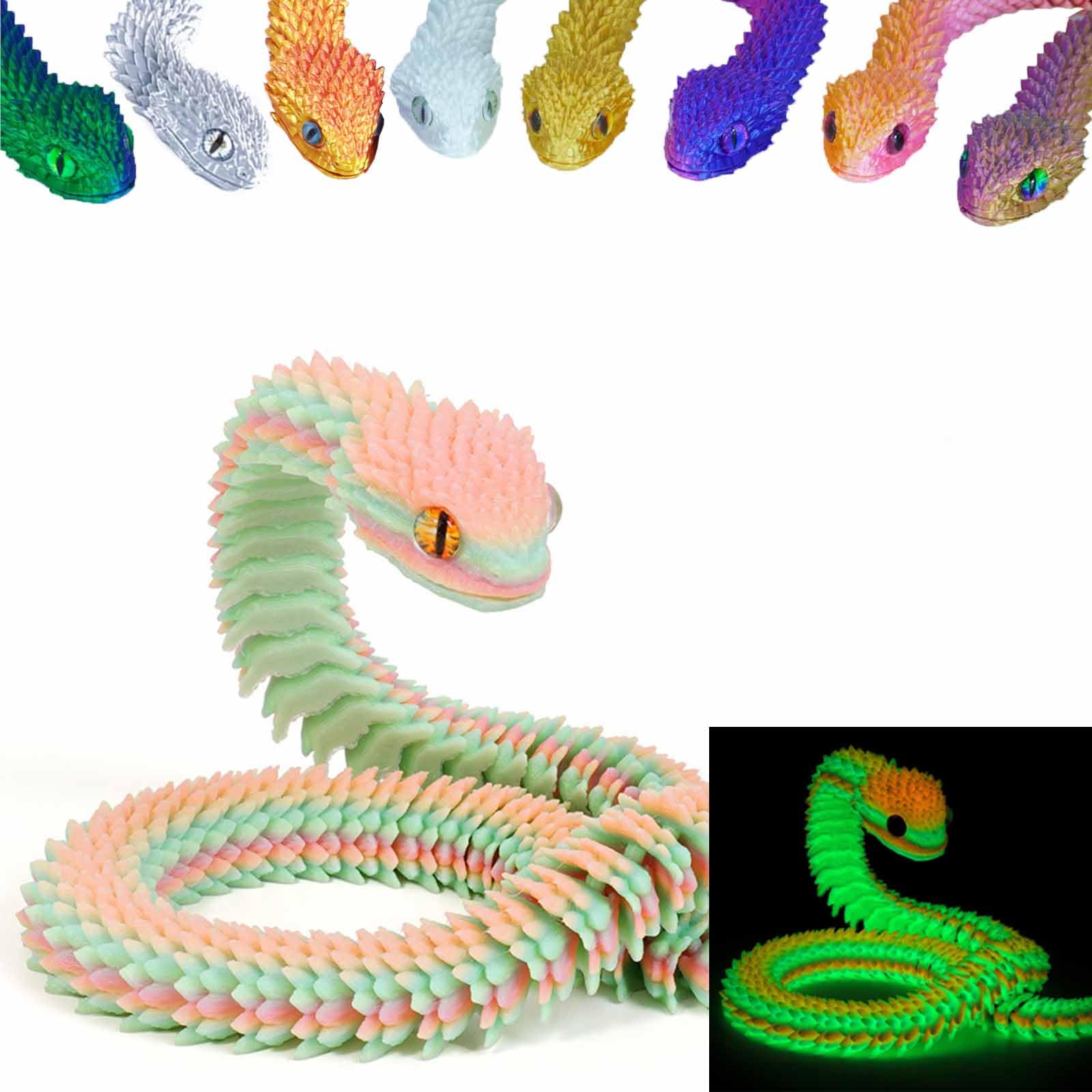 Foto 2 pulgar | Juguete Impreso En 3d Con Forma De Serpiente Articulada Y Flexible, 60 Cm, Resina - Venta Internacional.