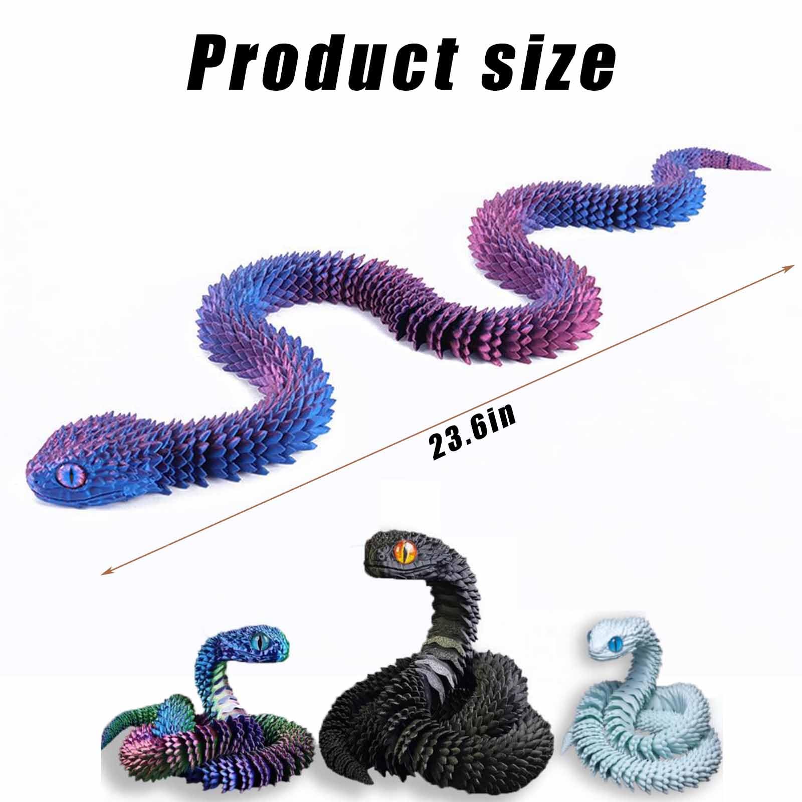 Foto 5 pulgar | Juguete Impreso En 3d Con Forma De Serpiente Articulada Y Flexible, 60 Cm, Resina - Venta Internacional.