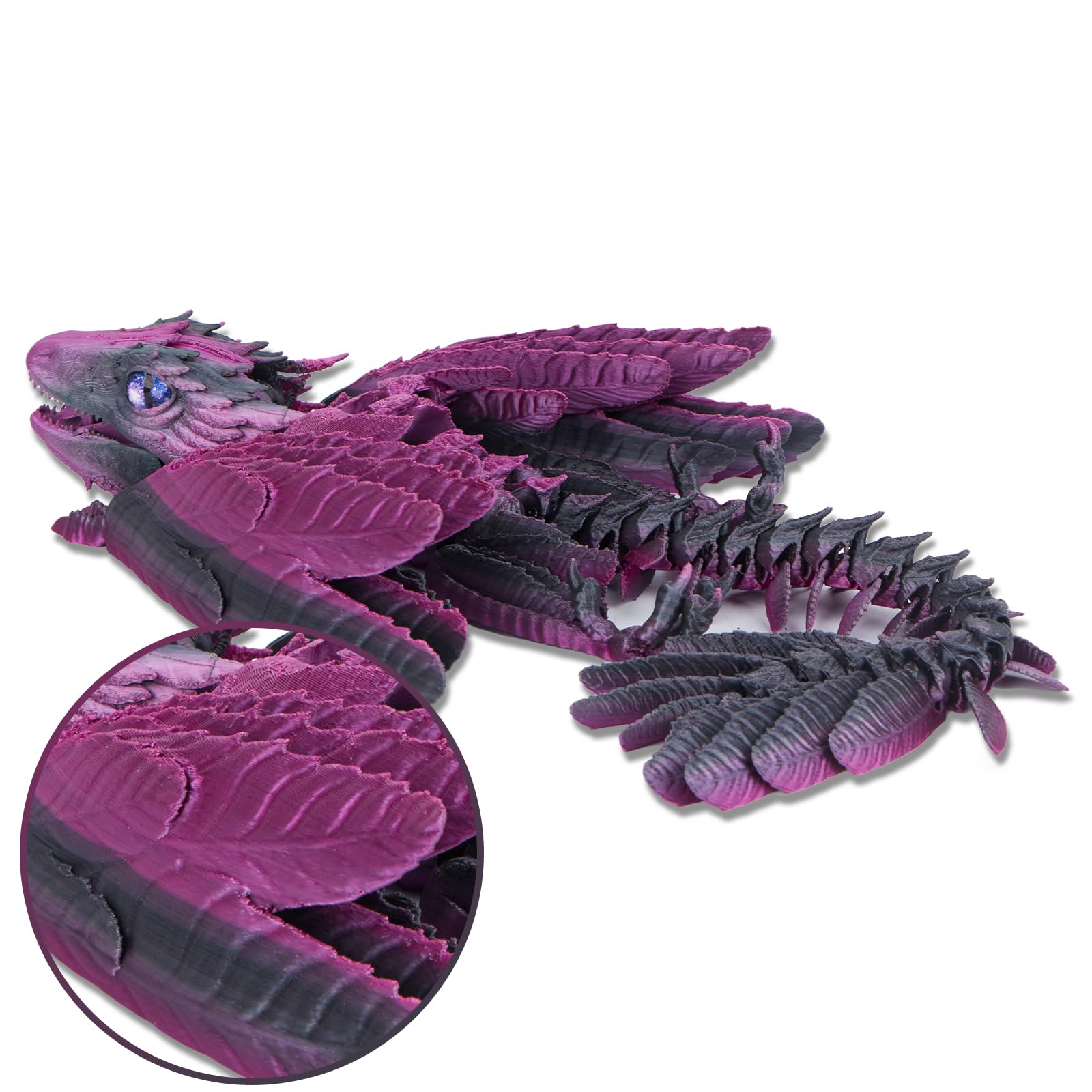 Foto 2 pulgar | Adorno De Escritorio Con Plumas De Dragón Wyvern Impreso En 3d - Venta Internacional.