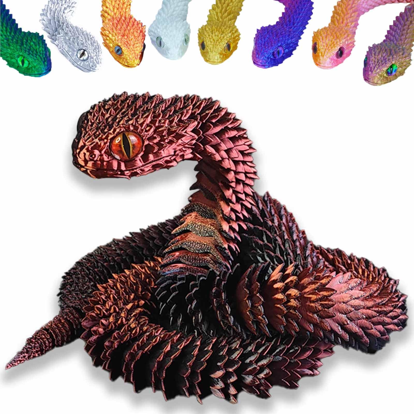 Foto 2 pulgar | Juguete Impreso En 3d Con Forma De Serpiente Articulada Y Flexible, 60 Cm, Resina - Venta Internacional.