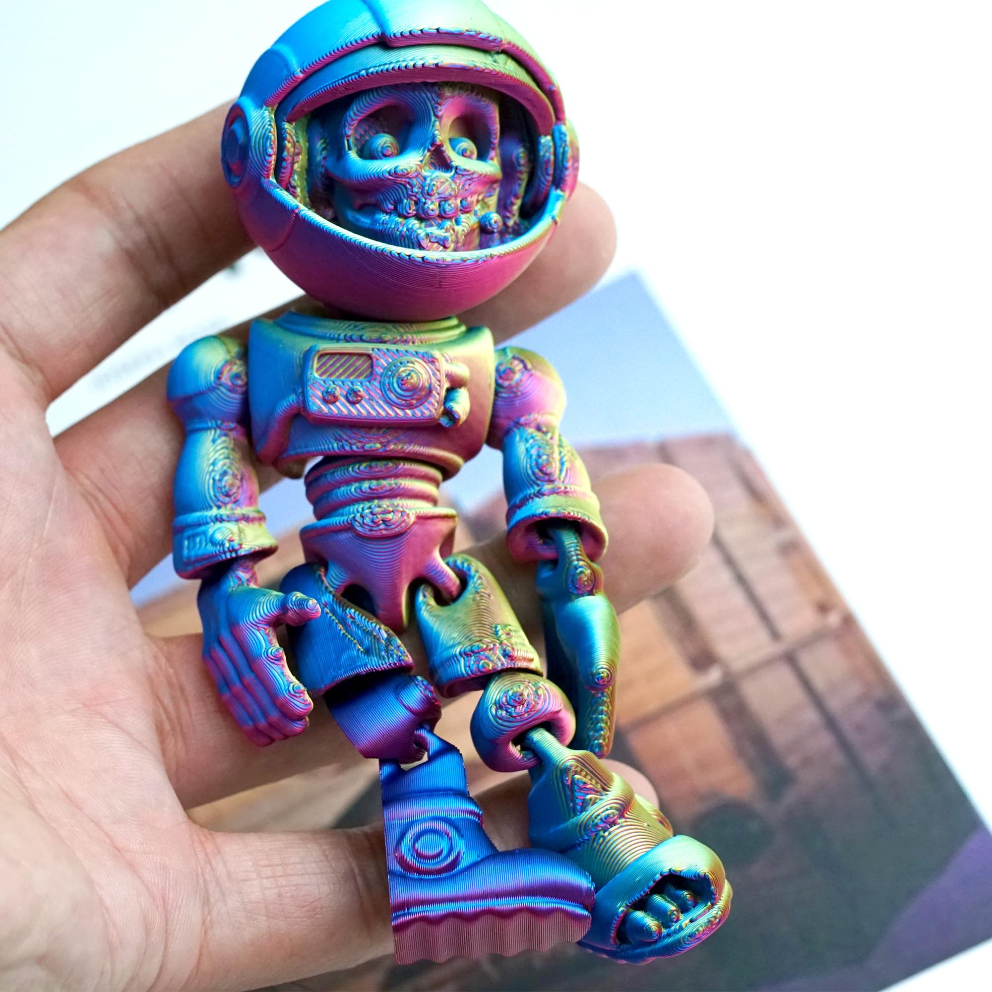 Foto 6 pulgar | Figura De Zombi Articulado Con Forma De Esqueleto De Astronauta Impresa En 3d - Venta Internacional.