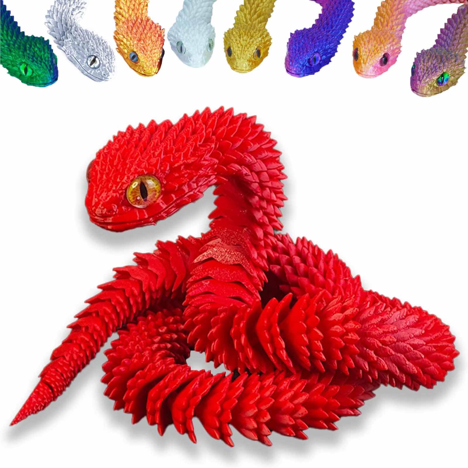 Juguete Impreso En 3d Con Forma De Serpiente Articulada, Junta Flexible, De Resina, 60 Cm - Venta Internacional.