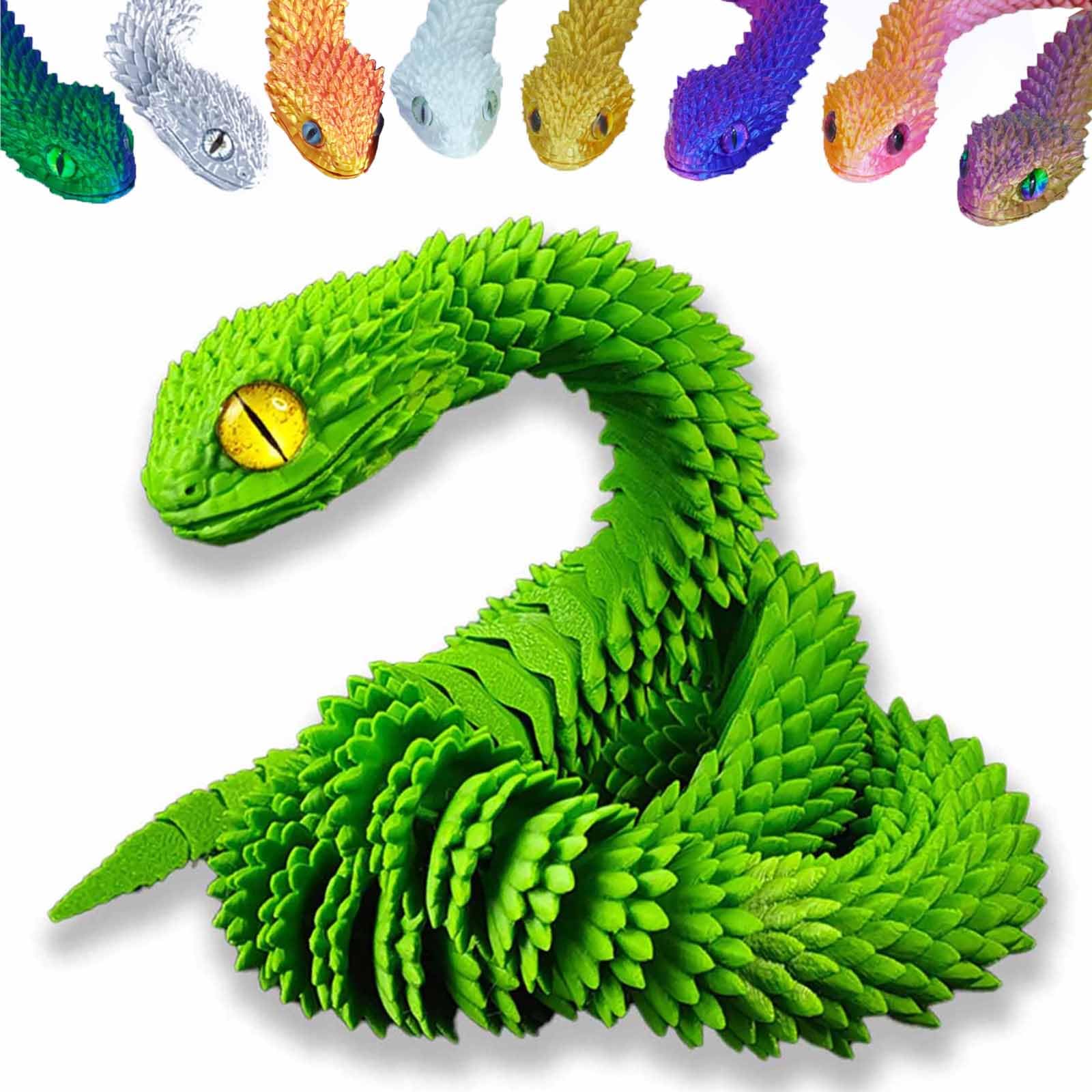 Juguete Impreso En 3d Con Forma De Serpiente Articulada, Junta Flexible, De Resina, 60 Cm - Venta Internacional.