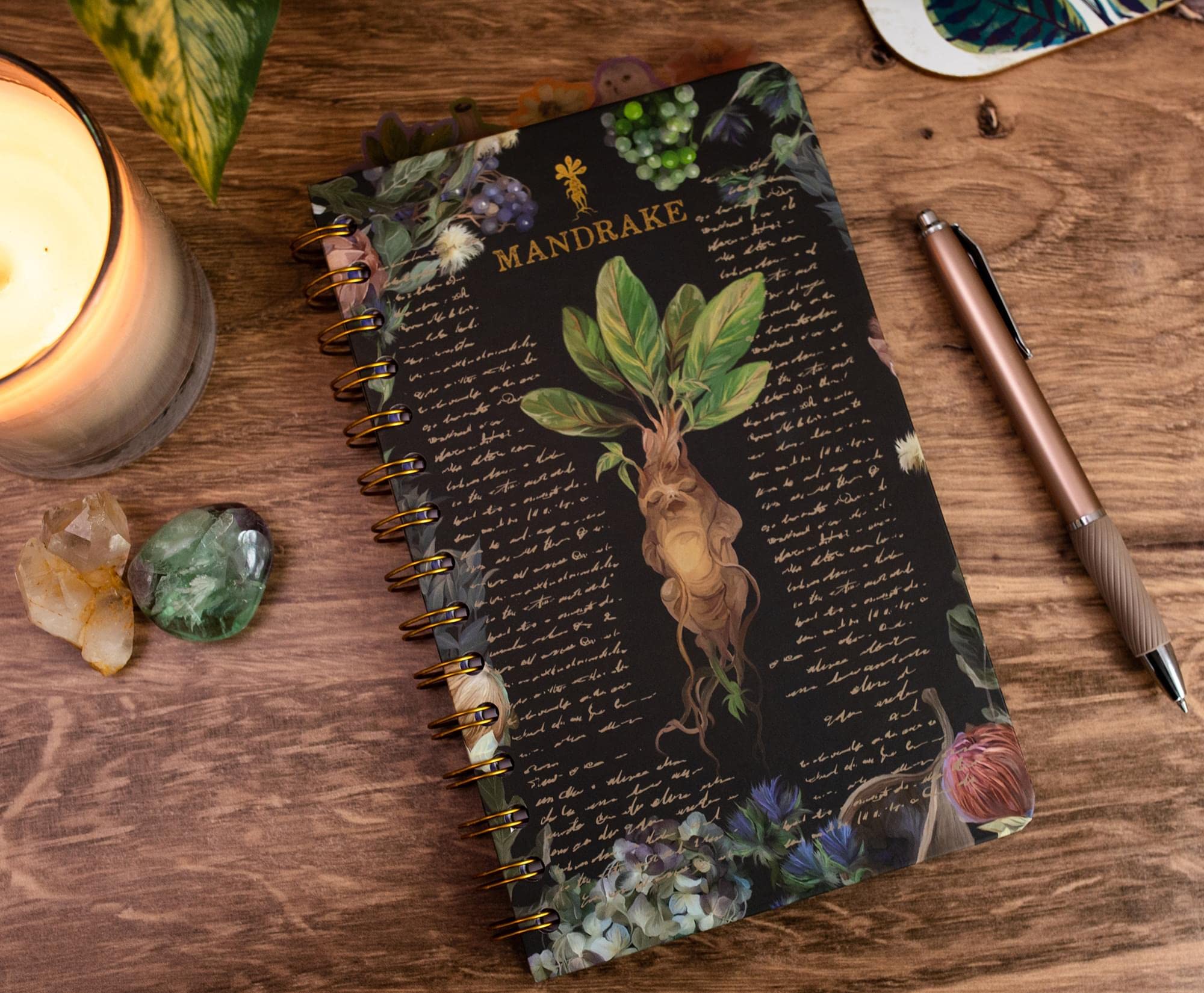 Foto 3 pulgar | Cuaderno Espiral Plateado Buffalo Harry Potter Mandrake Floral - Venta Internacional.