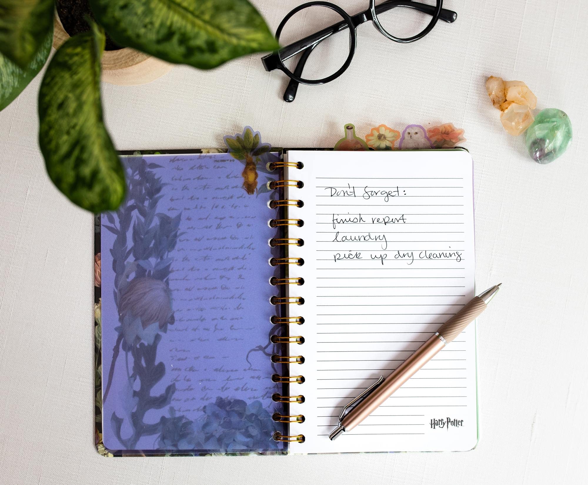 Foto 6 | Cuaderno Espiral Plateado Buffalo Harry Potter Mandrake Floral - Venta Internacional.
