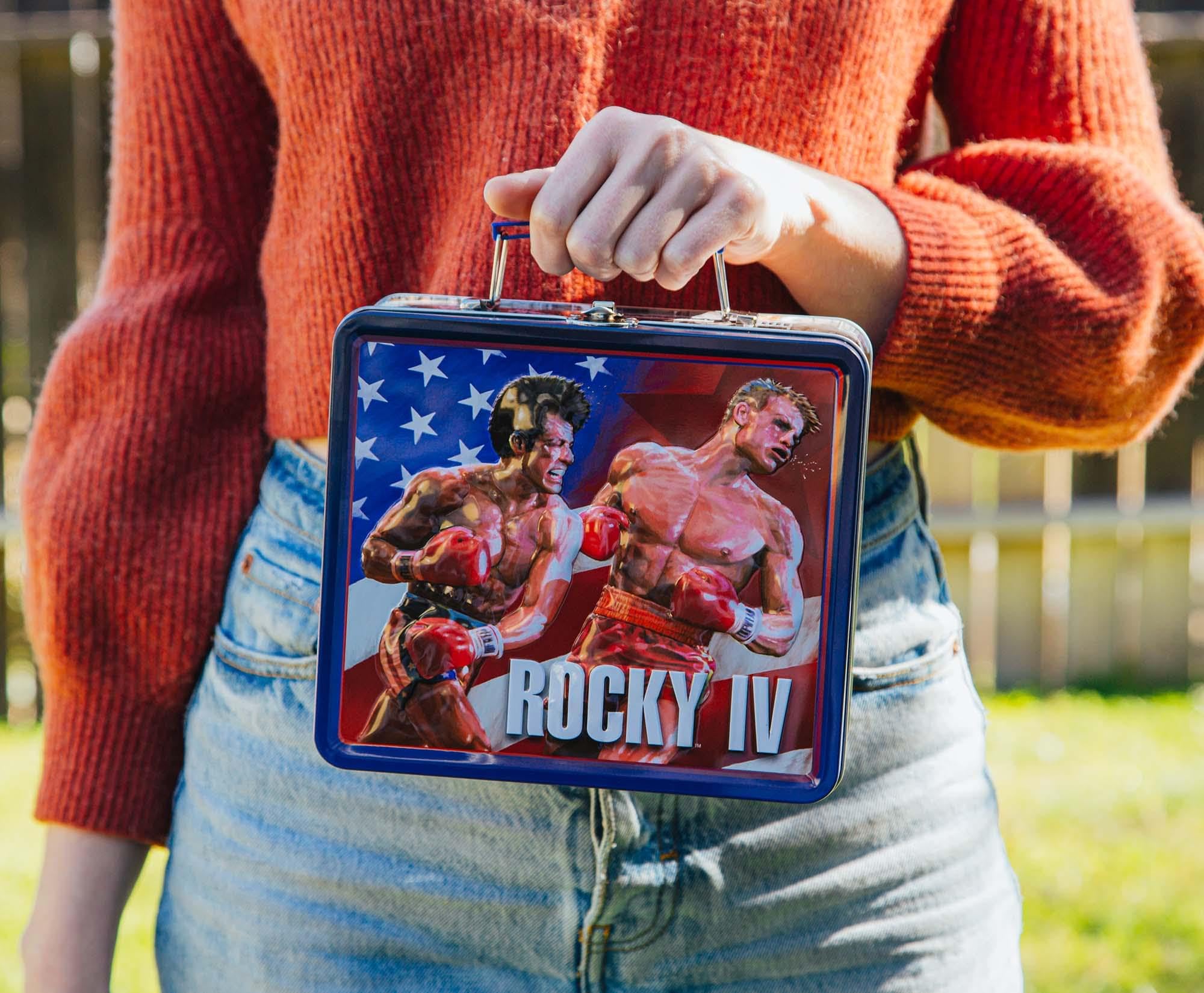 Foto 5 | Lonchera Rocky Iv De Estilo Retro, Lata De Metal, Almacenamiento Reutilizable - Venta Internacional.