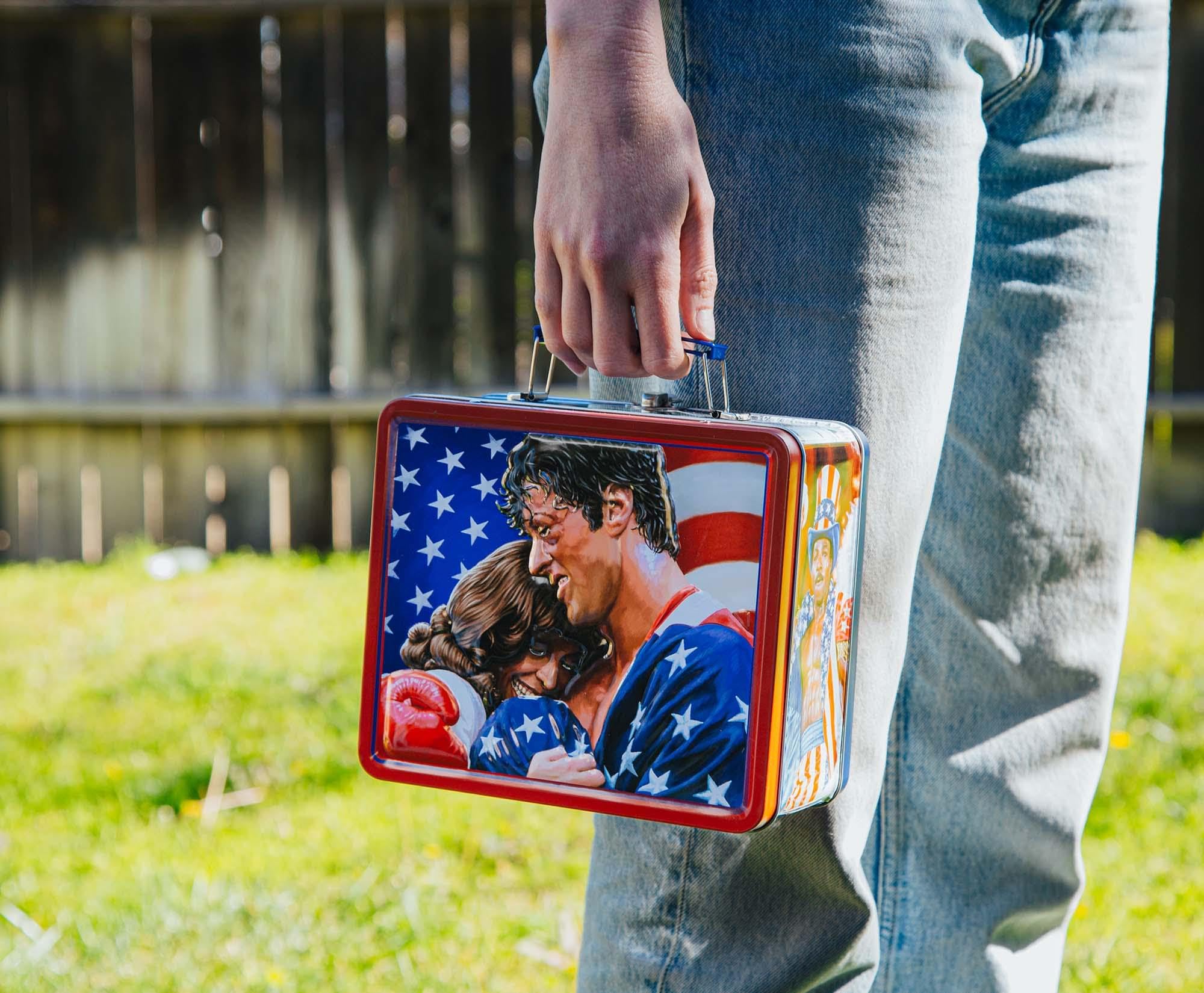 Foto 6 | Lonchera Rocky Iv De Estilo Retro, Lata De Metal, Almacenamiento Reutilizable - Venta Internacional.