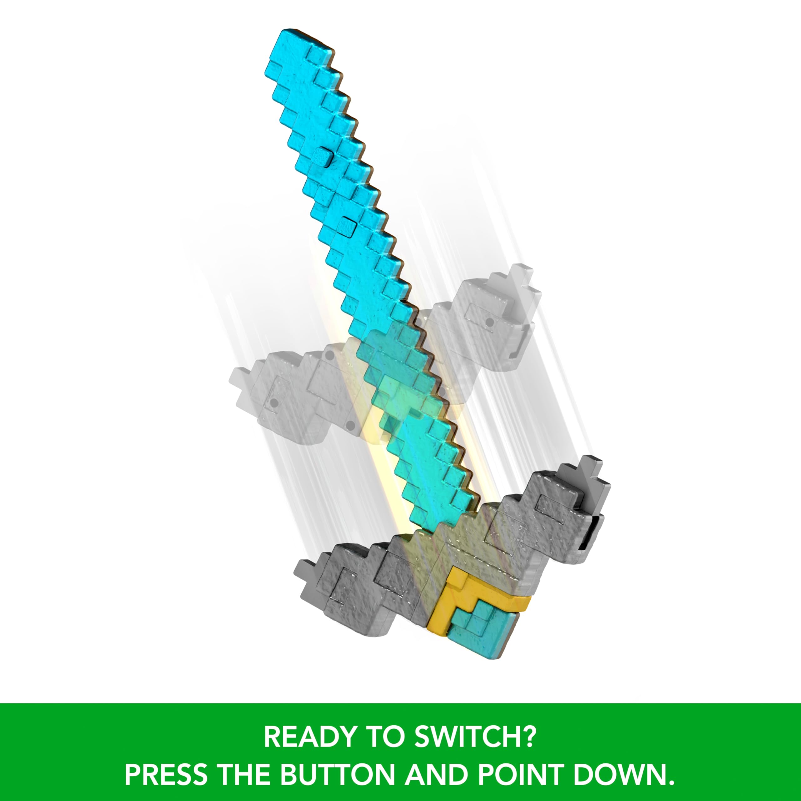 Foto 6 pulgar | Espada Y Pico Toy Mattel Minecraft 2 En 1 Con Botón - Venta Internacional.