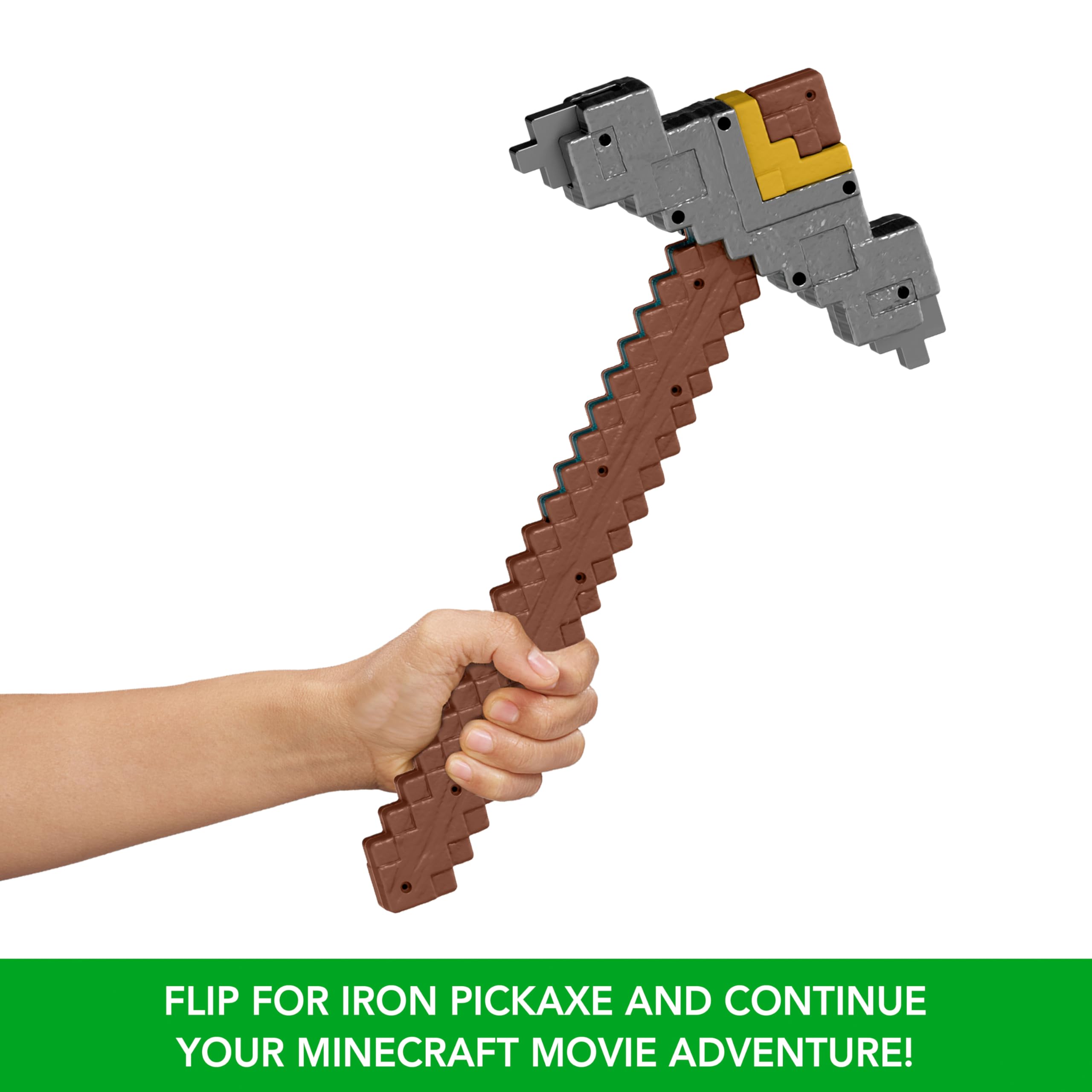 Foto 7 pulgar | Espada Y Pico Toy Mattel Minecraft 2 En 1 Con Botón - Venta Internacional.
