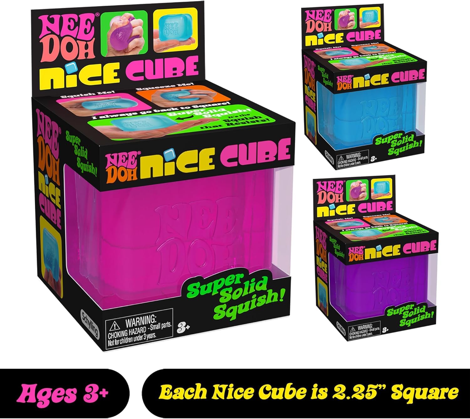 Foto 3 pulgar | Squeeze Toy Schylling Needoh Nice Cube Sensory Super Solid - Venta Internacional.