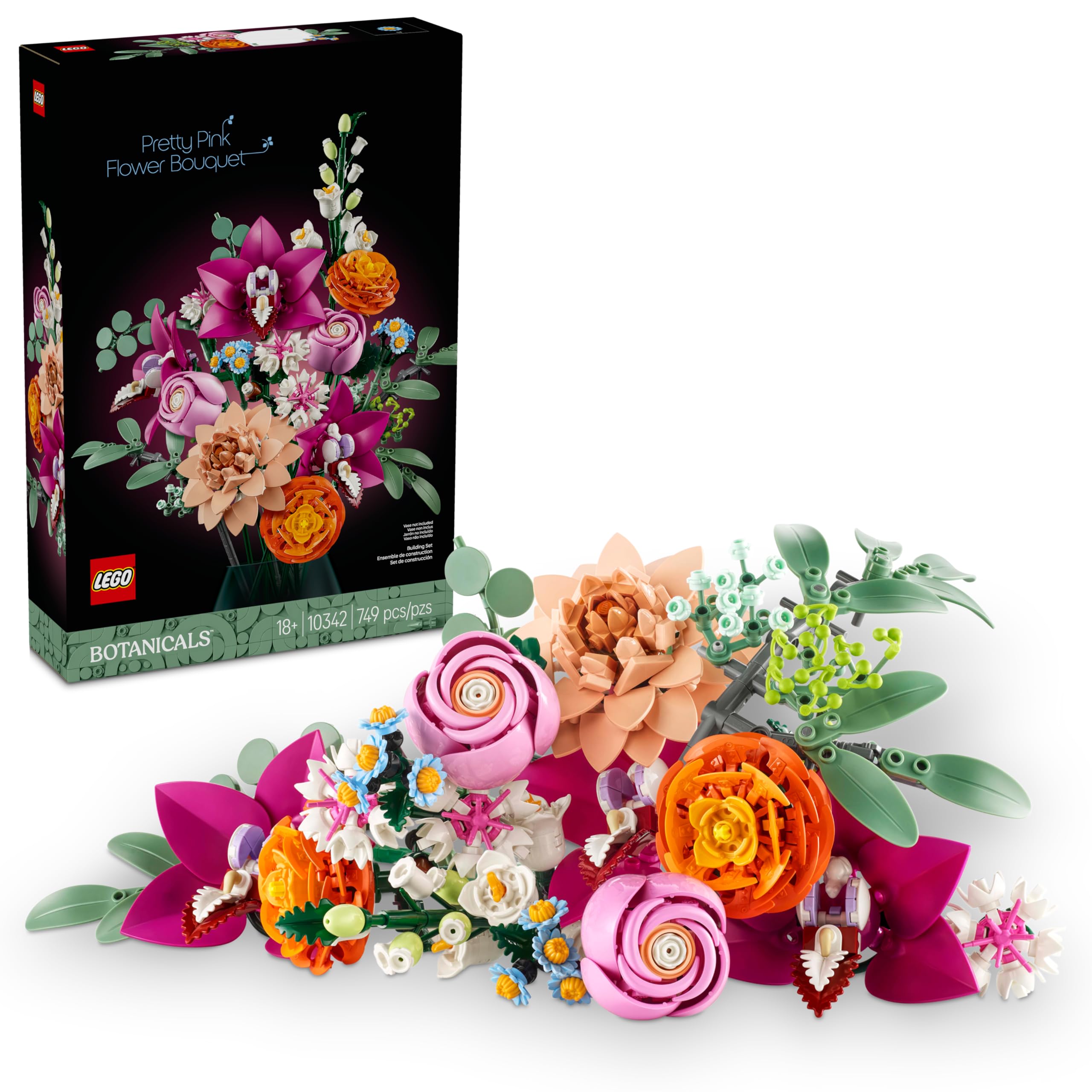 Foto 2 pulgar | Set De Construcción Lego Botanicals Pretty Pink Flower Bouquet 10342 - Venta Internacional.
