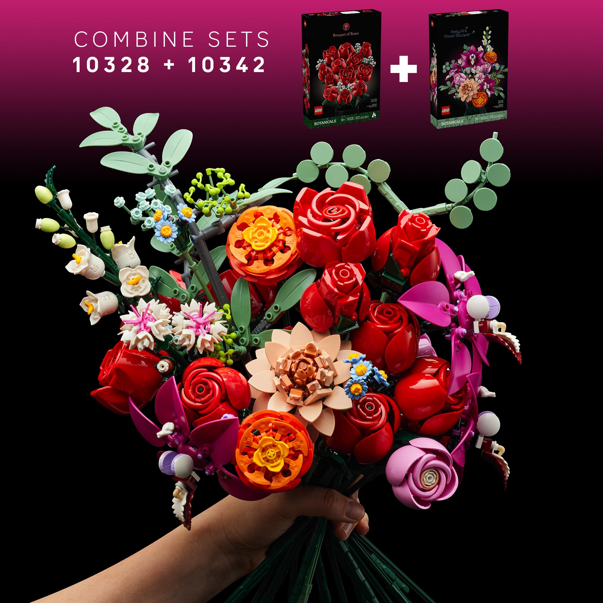 Foto 8 pulgar | Set De Construcción Lego Botanicals Pretty Pink Flower Bouquet 10342 - Venta Internacional.