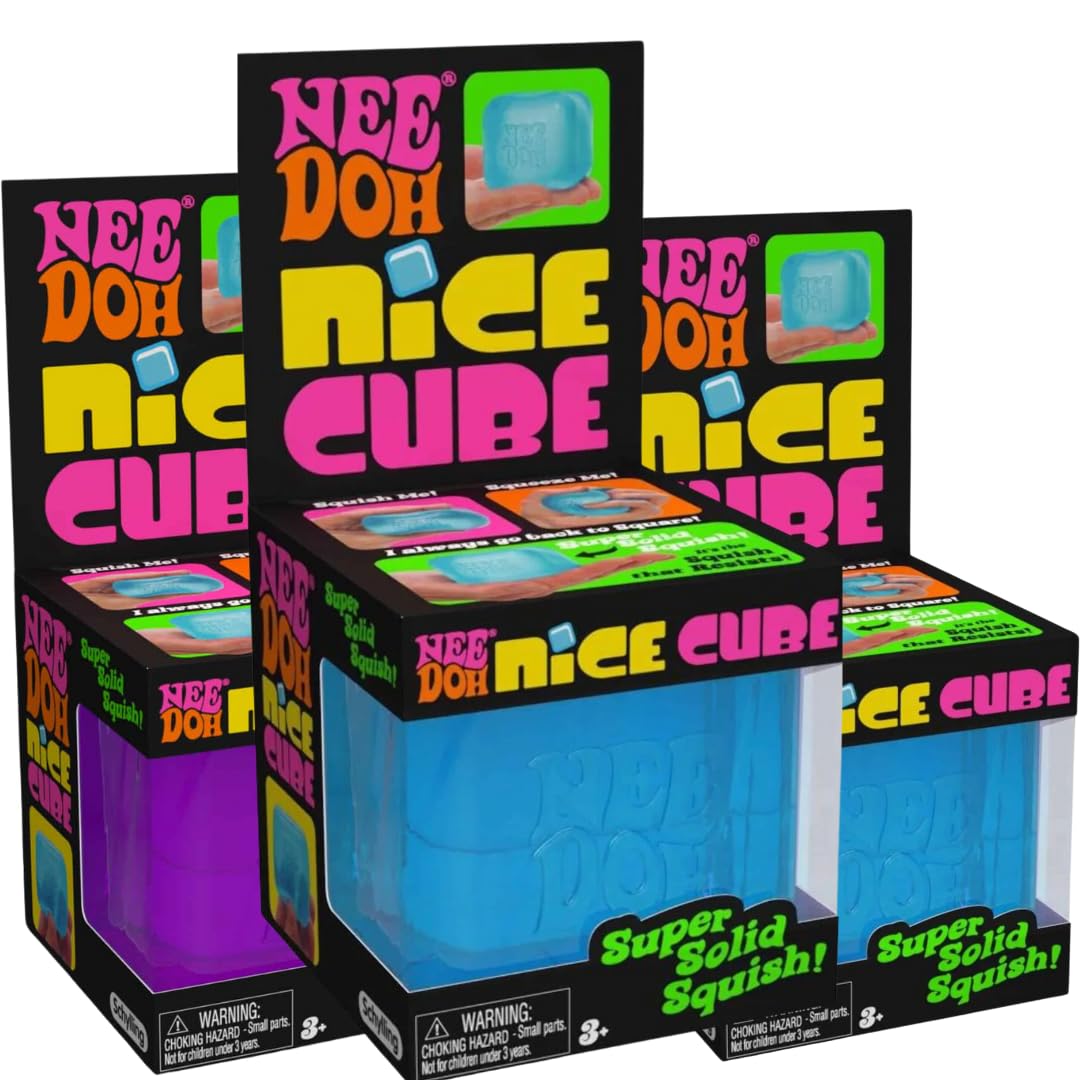 Foto 1 | Juguete Sensorial Schylling Needo Nice Cube Super Solid Squish, Paquete De 3 - Venta Internacional.