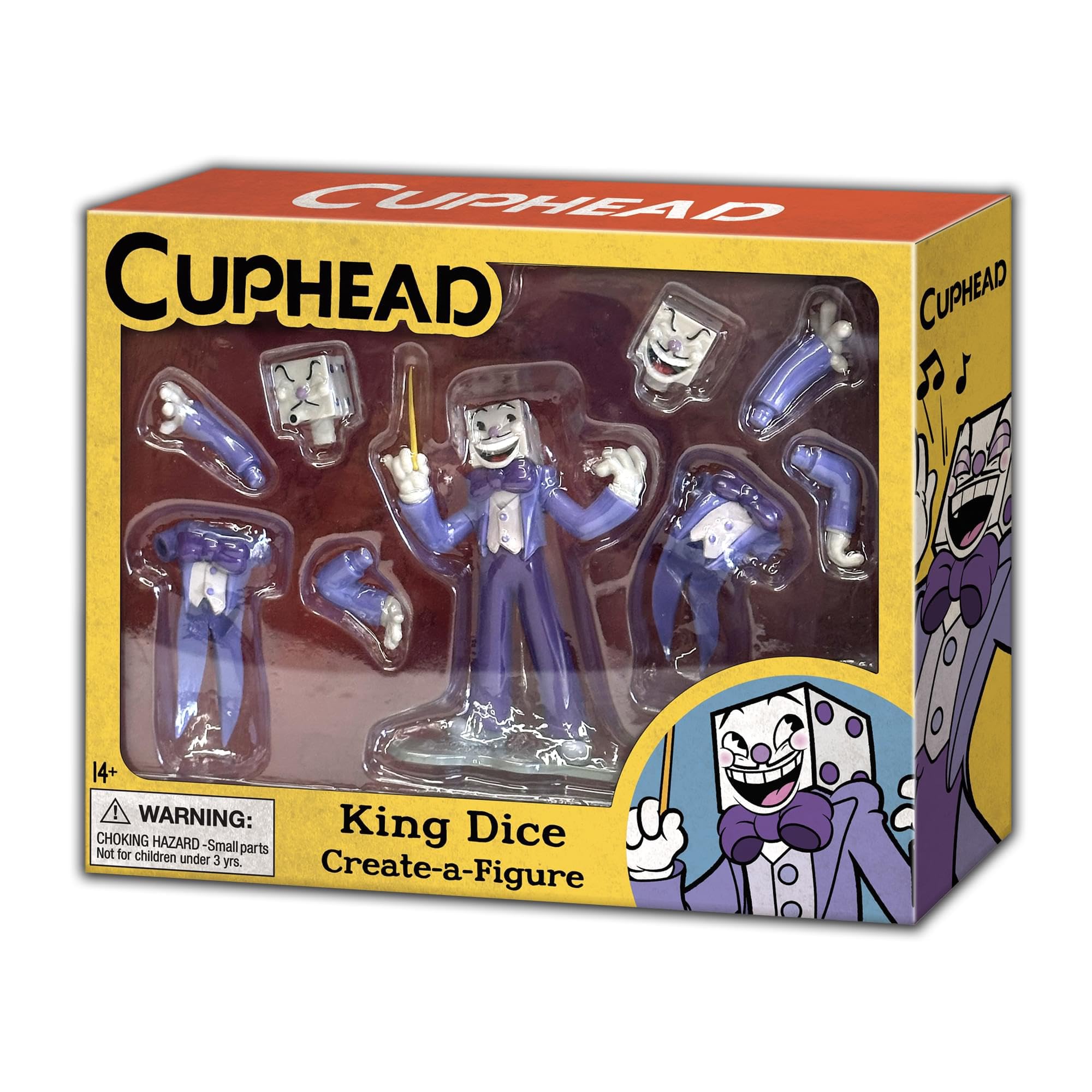 Foto 3 pulgar | Minifigura Toynk Cuphead King Dice Create-a-Figure 10 cm - Venta Internacional