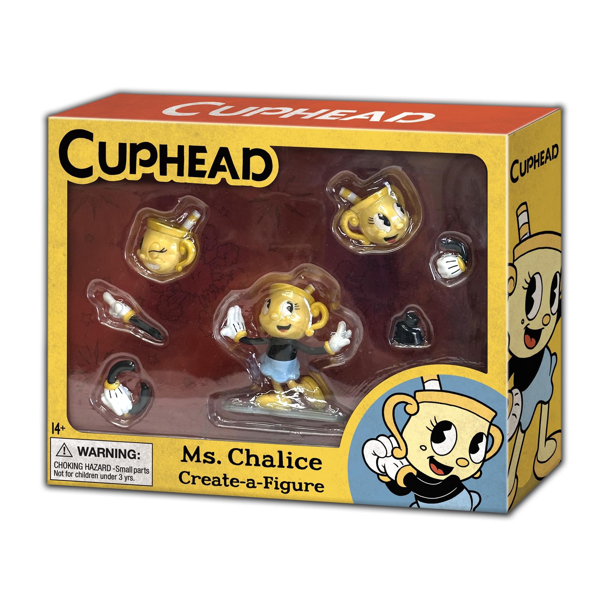 Foto 3 pulgar | Minifigura Toynk Cuphead Ms. Chalice Create-a-Figure 8 cm - Venta Internacional