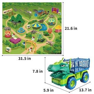 Foto 2 | Camión De Juguete Con Forma De Dinosaurio Temi Tyrannosaurus Con 8 Figuras De Dinosaurios De 3 A 5 Años - Venta