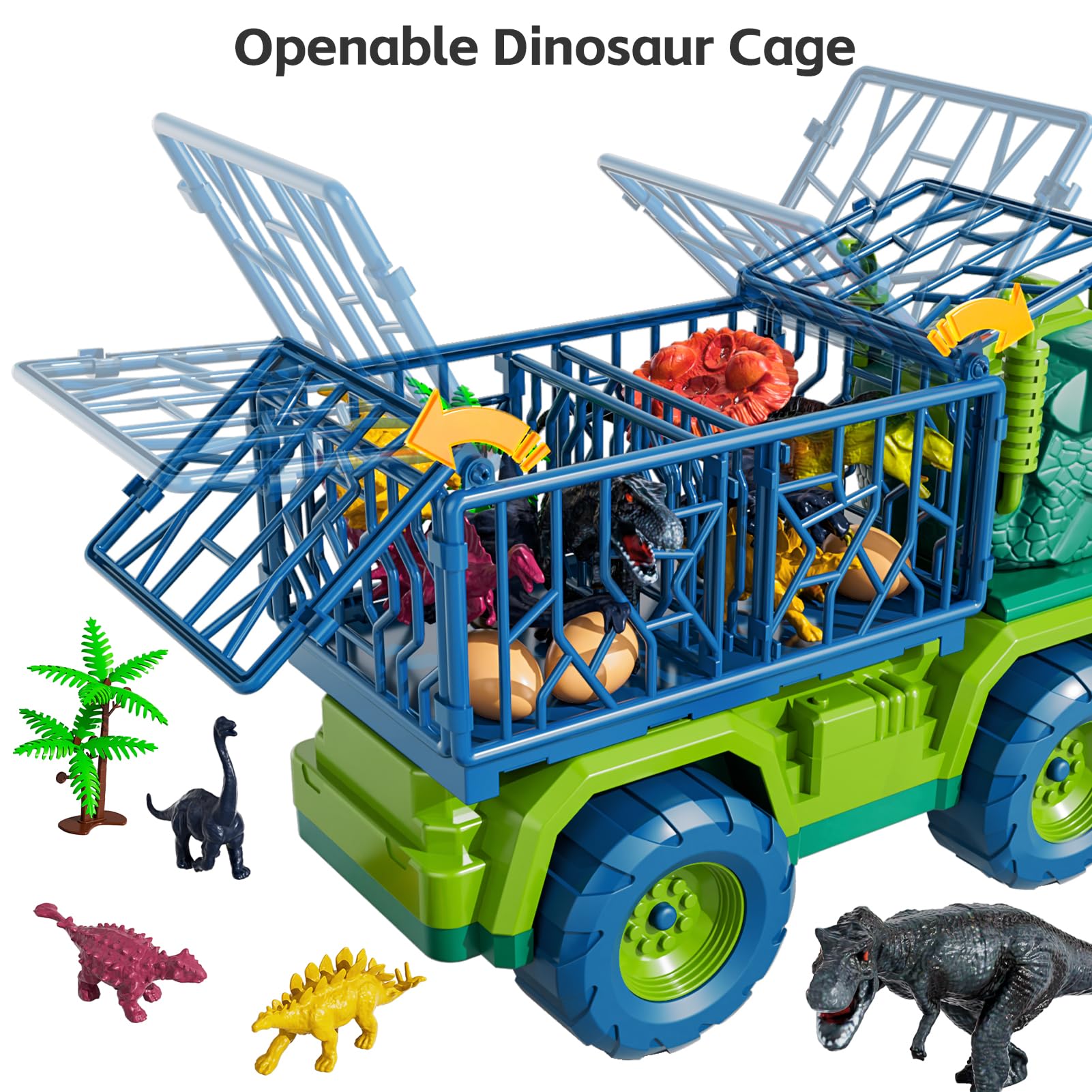 Foto 5 pulgar | Camión De Juguete Con Forma De Dinosaurio Temi Tyrannosaurus Con 8 Figuras De Dinosaurios De 3 A 5 Años - Venta