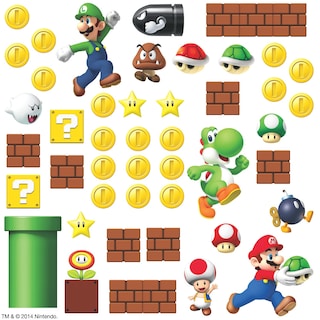 Foto 1 | Adhesivos De Pared Roommates Nintendo New Super Mario Bros Scene - Venta Internacional.