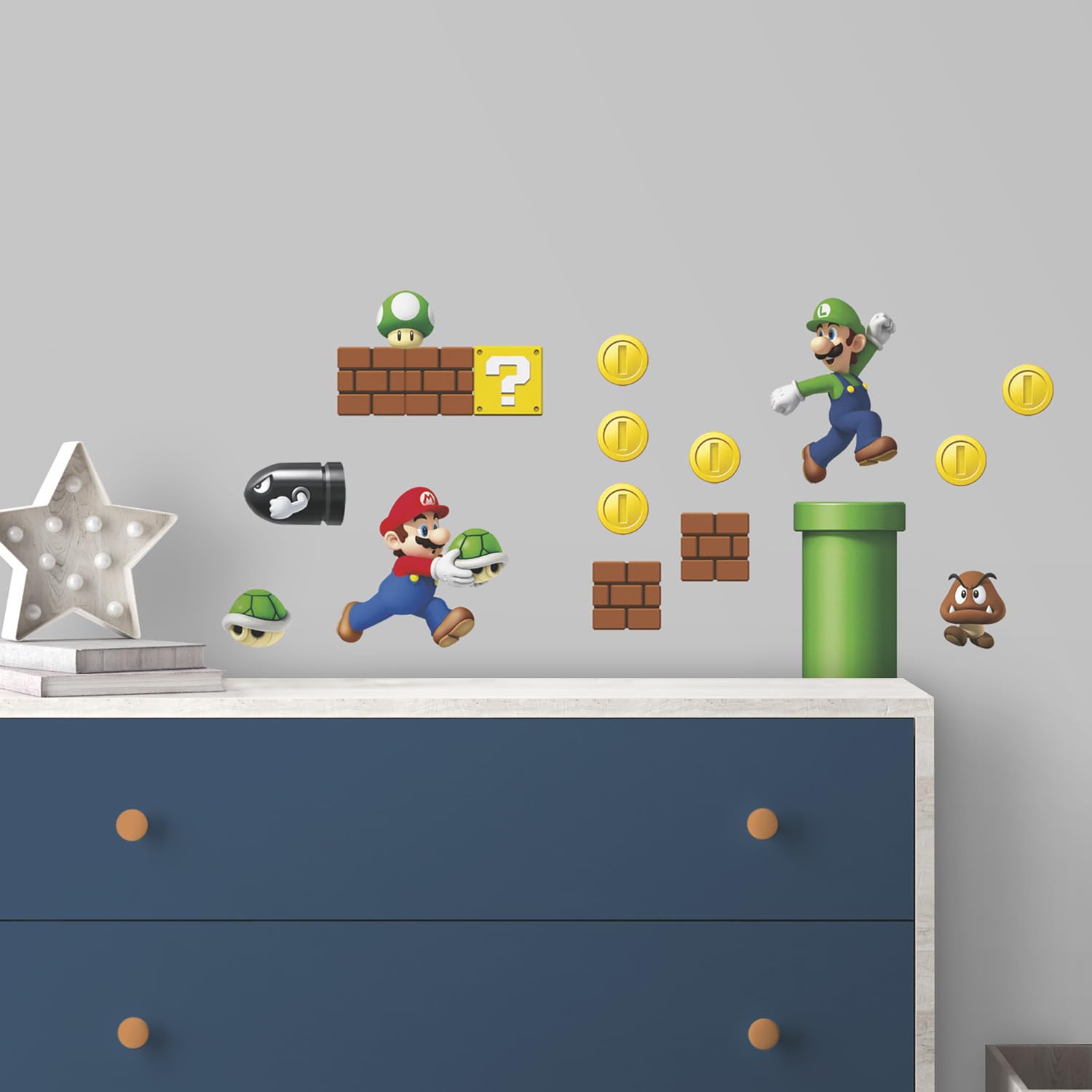 Foto 2 | Adhesivos De Pared Roommates Nintendo New Super Mario Bros Scene - Venta Internacional.