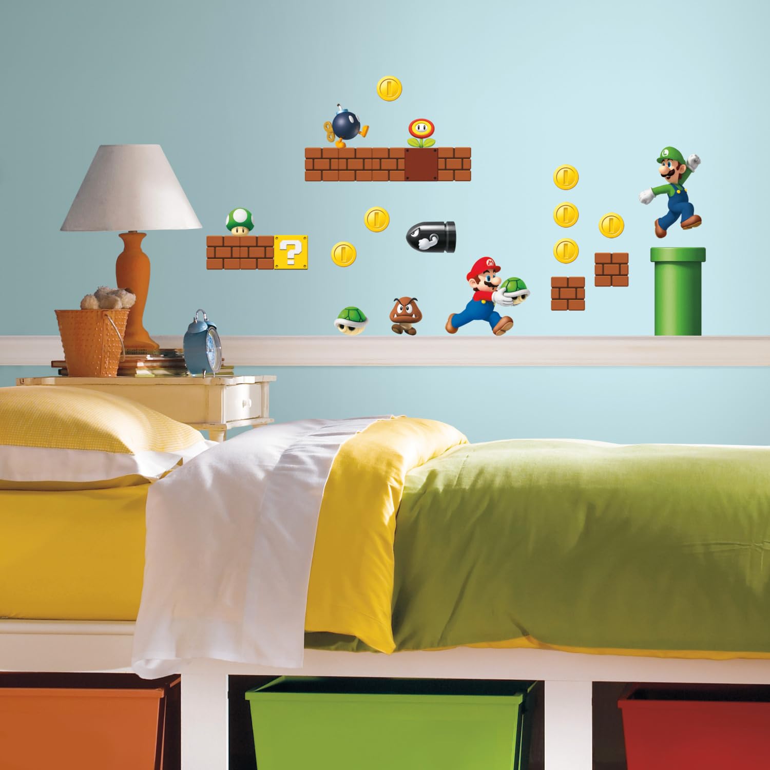 Foto 5 pulgar | Adhesivos De Pared Roommates Nintendo New Super Mario Bros Scene - Venta Internacional.