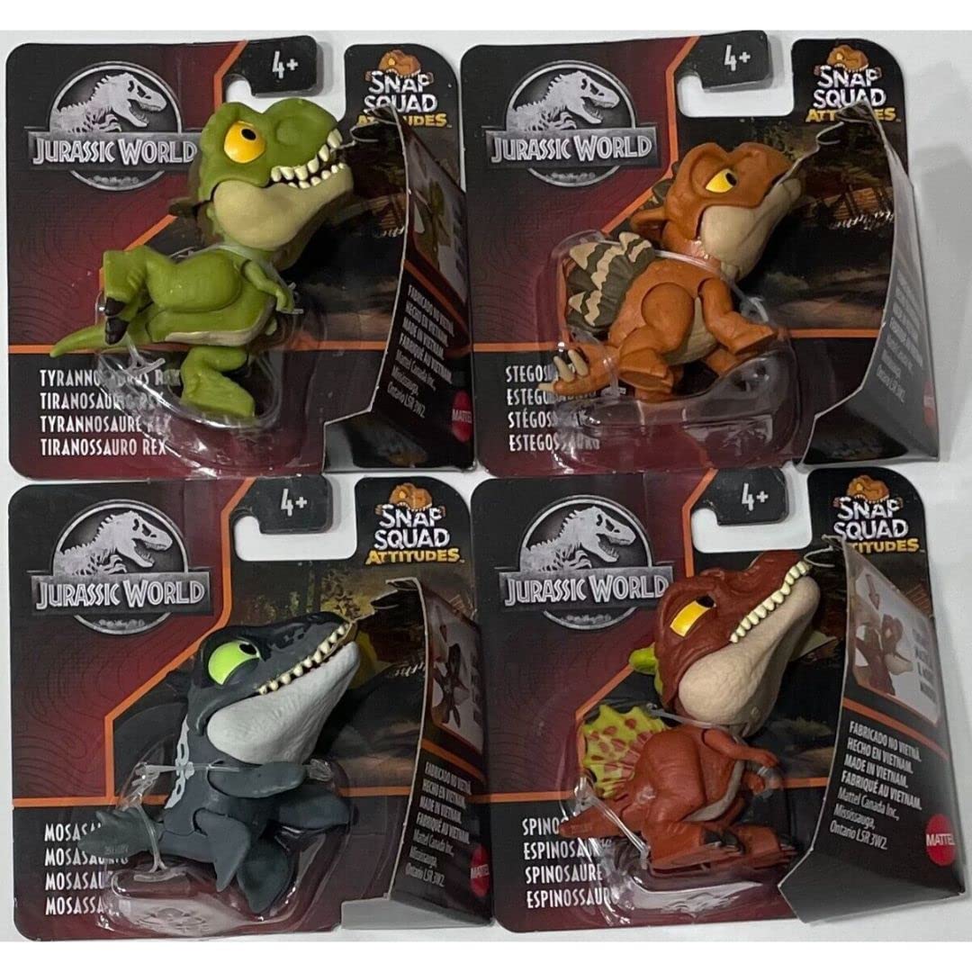 Foto 2 pulgar | Set de Figuras Jurassic World 2022 Snap Squad Attitudes 4 Piezas - Venta Internacional