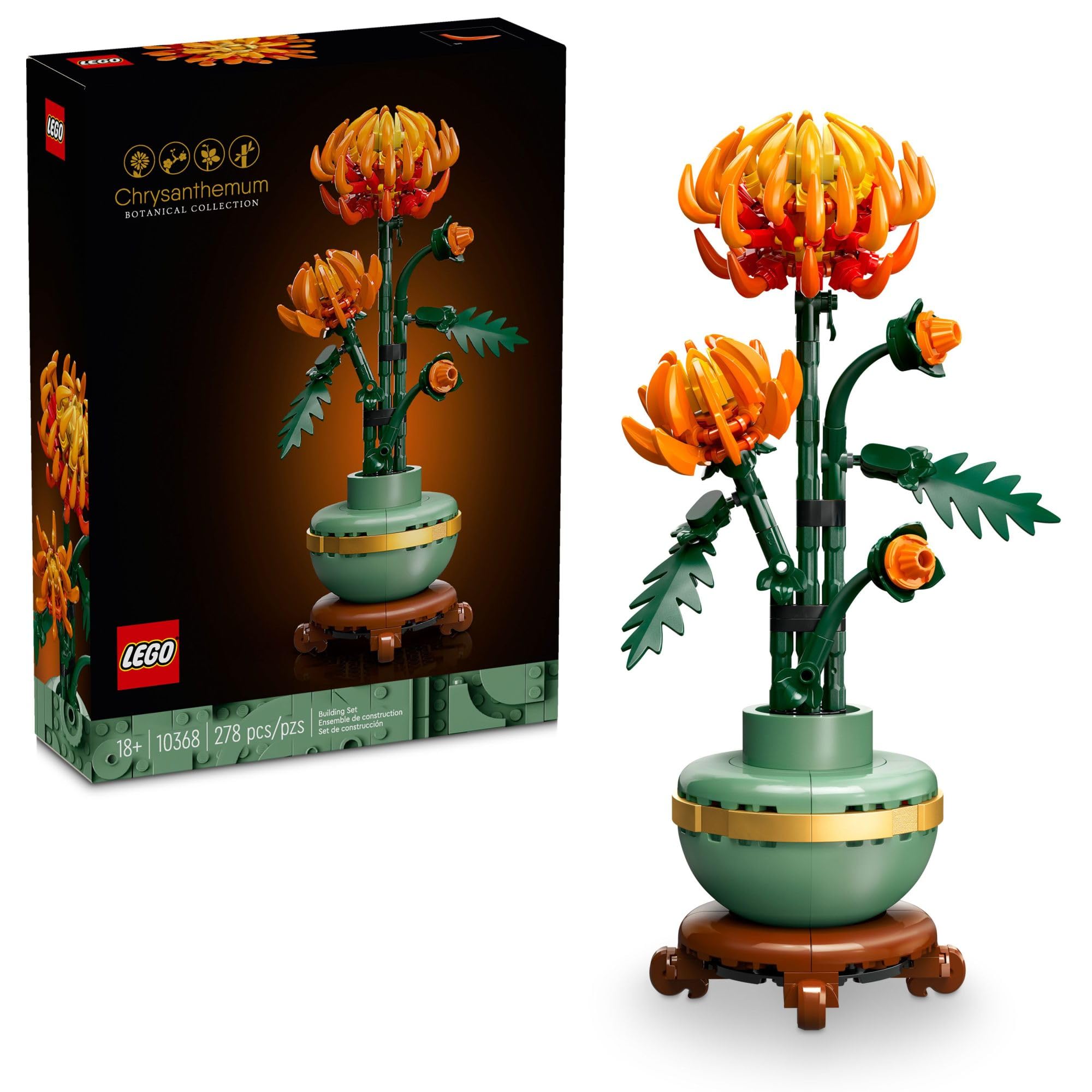 Foto 1 | Set De Construcción Lego Icons, Decoración De Flores De Crisantemo 10368 - Venta Internacional.