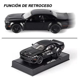 Foto 2 | Coleccion Escala Coches Juguete Lab.g Srt Luz Y Sonido Base 1:32 Color Negro Portatil