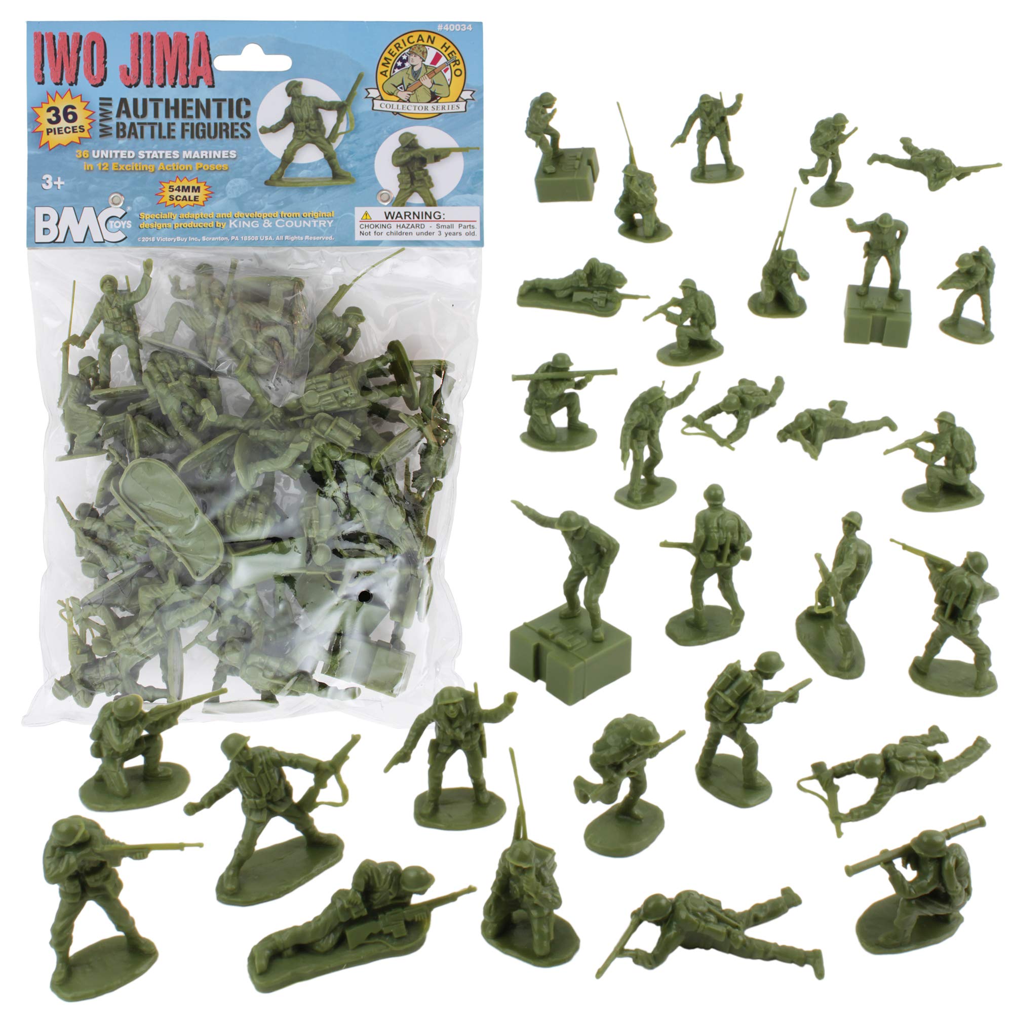 Foto 2 pulgar | Figuras Bmc Iwo Jima Us Marines De Plástico Para Hombre De La Segunda Guerra Mundial, 36 Unidades - Venta Internacional