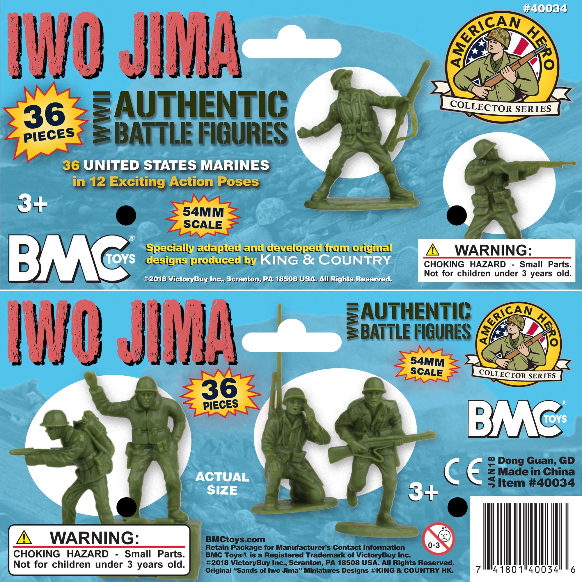 Foto 7 pulgar | Figuras Bmc Iwo Jima Us Marines De Plástico Para Hombre De La Segunda Guerra Mundial, 36 Unidades - Venta Internacional